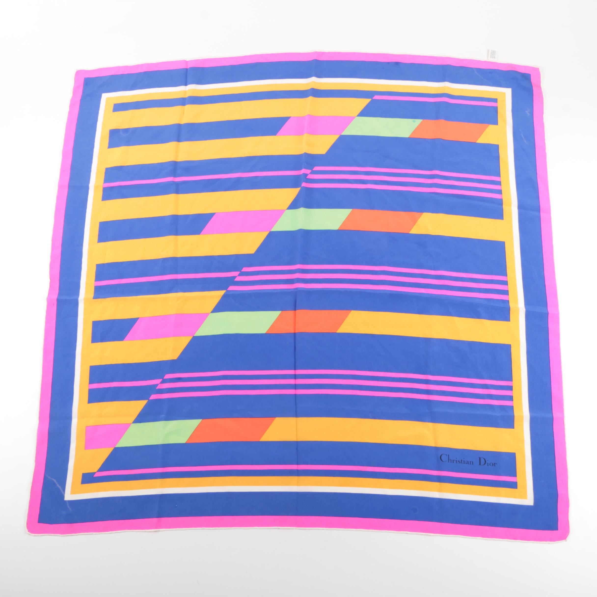 Vintage Christian Dior Silk Scarf