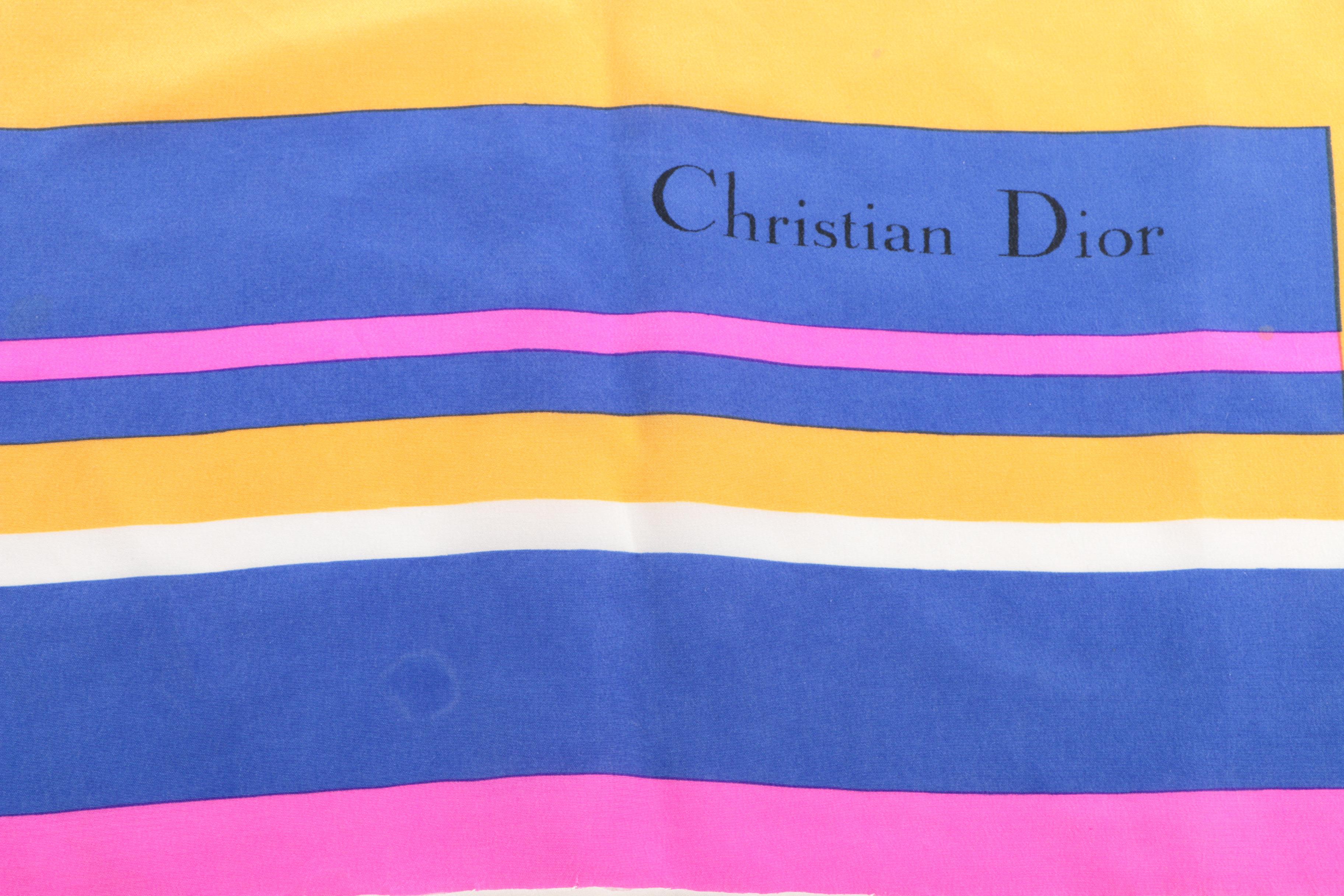 Vintage Christian Dior Silk Scarf