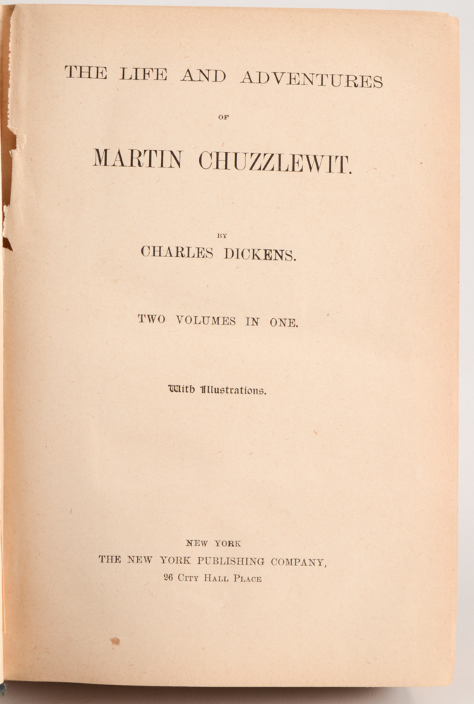 Antique Hardcover Charles Dickens "Martin Chuzzlewit"