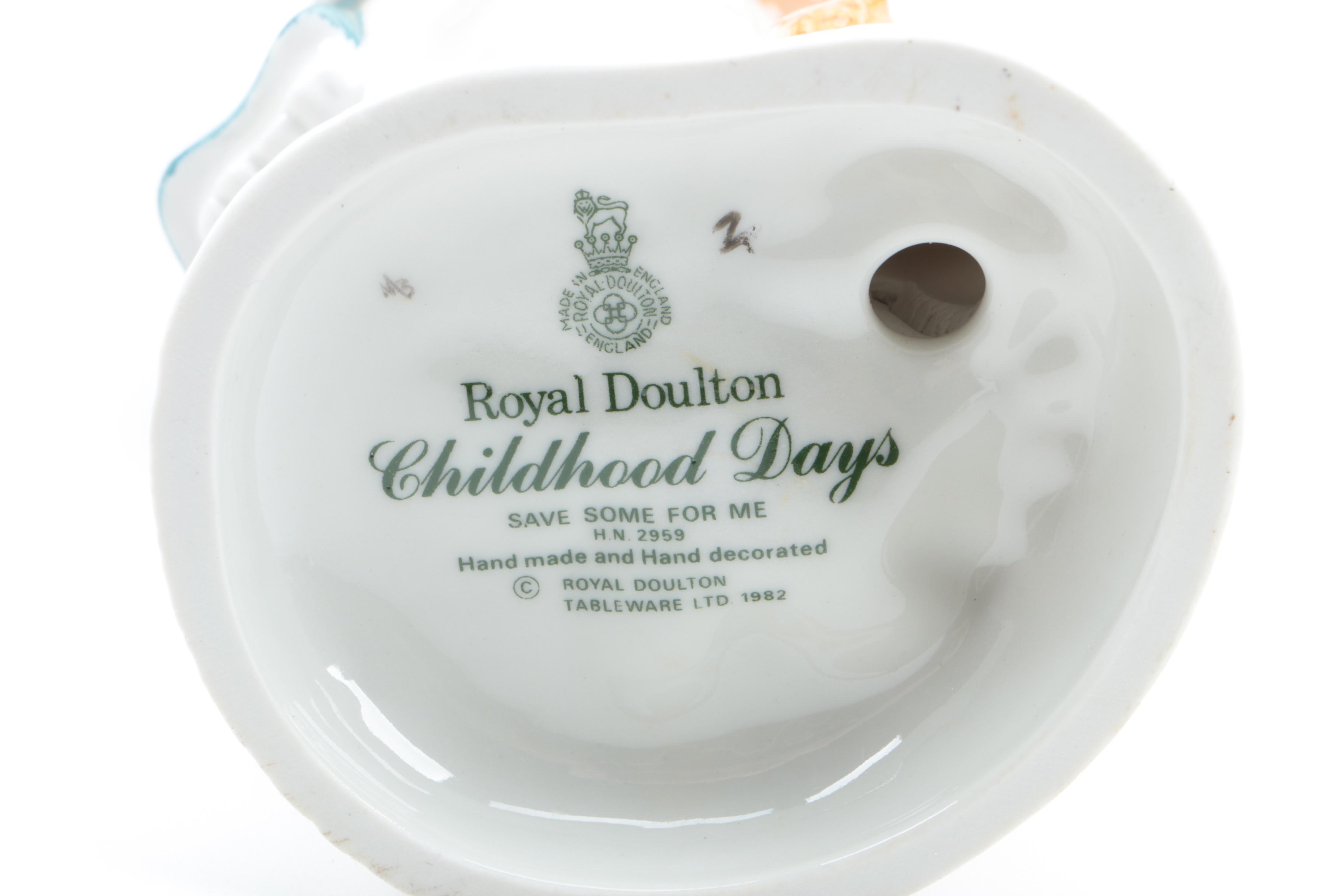 Vintage Royal Doulton "Save Some for Me" Porcelain Figurine