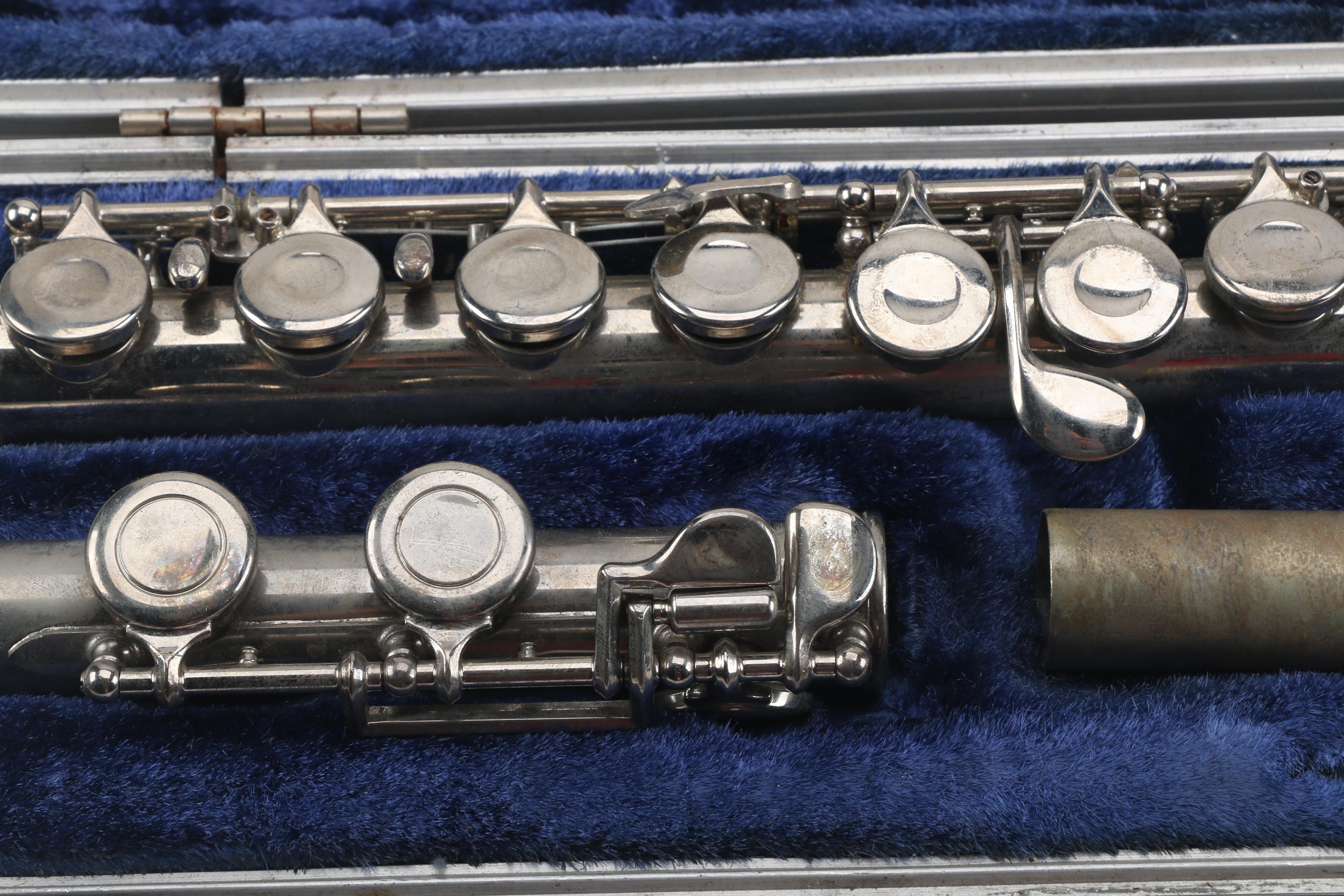 Buescher Aristocrat Flute and Hohner Harmonicas