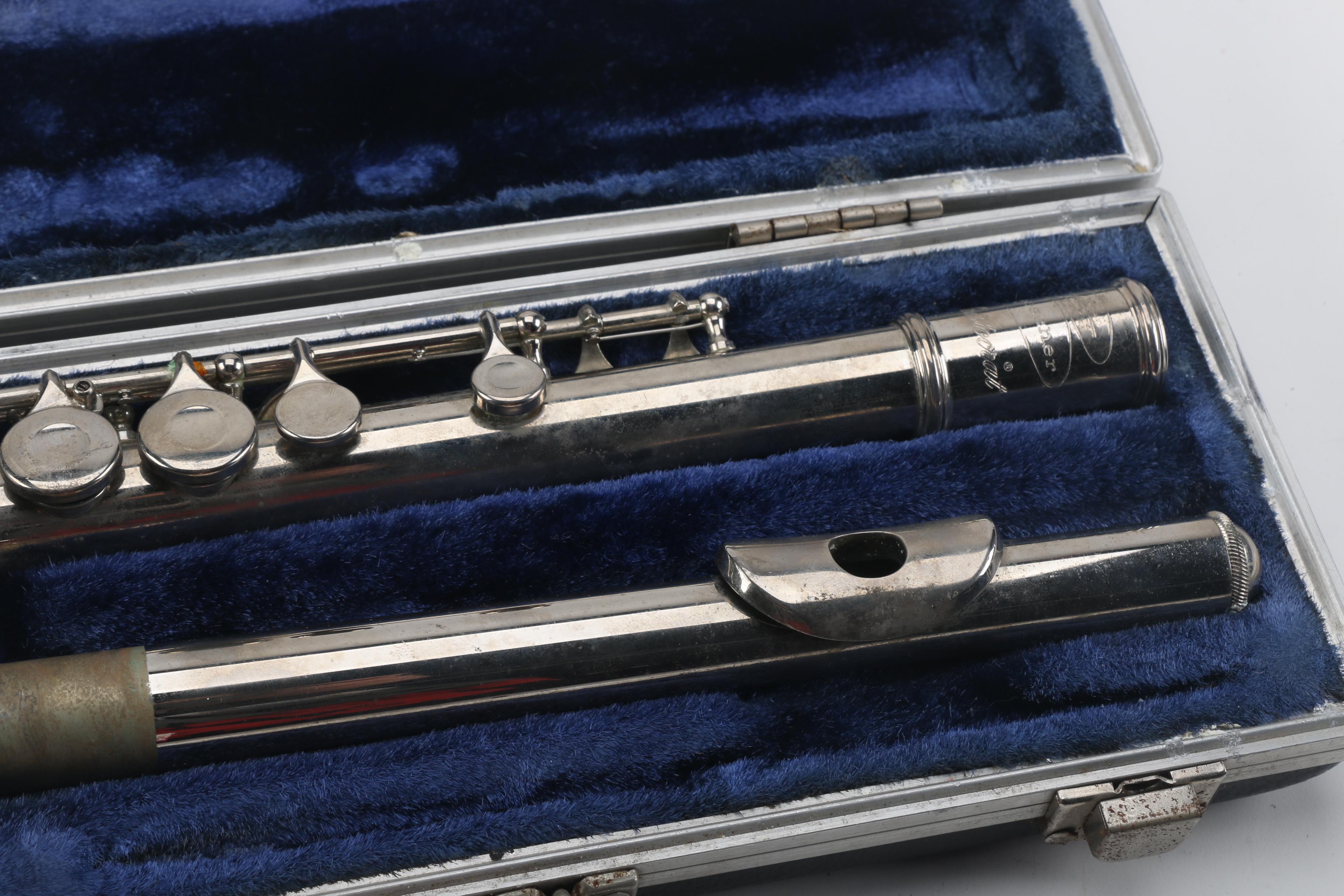 Buescher Aristocrat Flute and Hohner Harmonicas