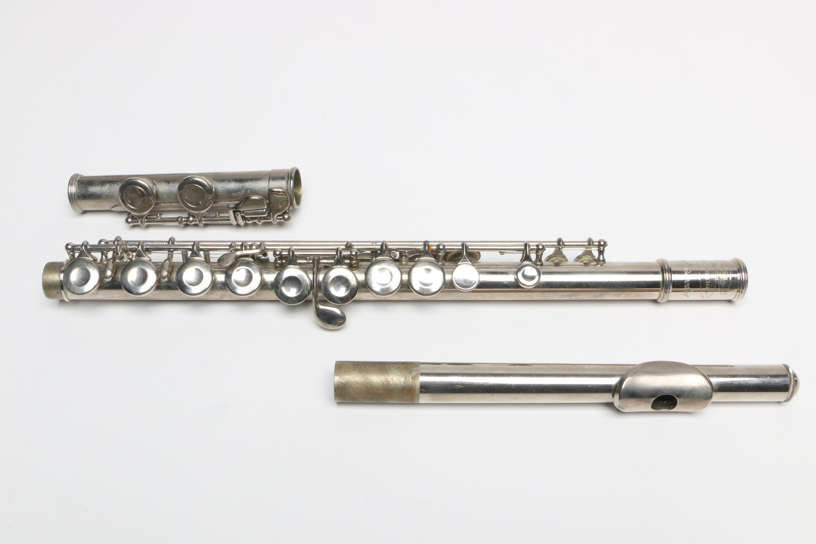 Buescher Aristocrat Flute and Hohner Harmonicas