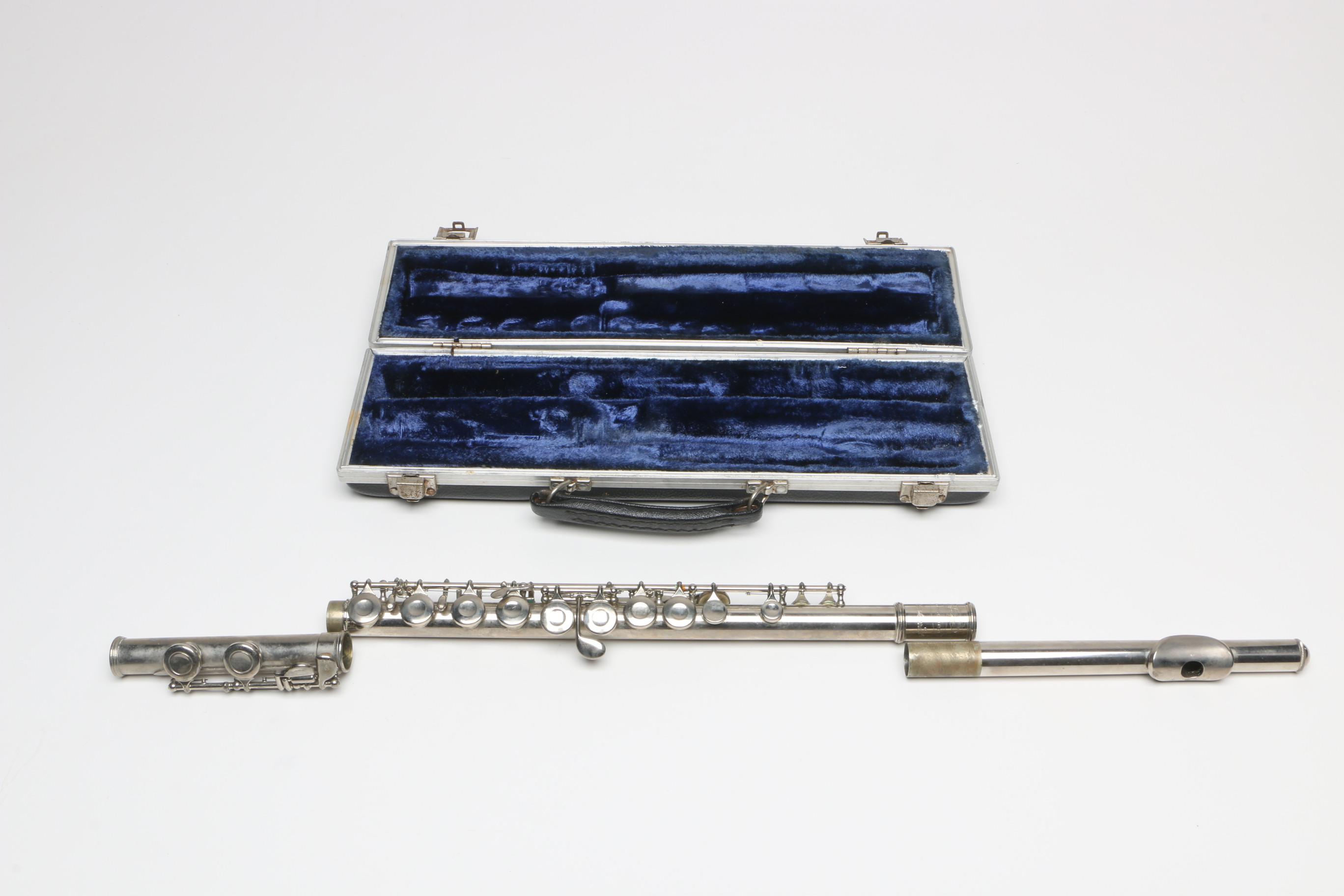 Buescher Aristocrat Flute and Hohner Harmonicas