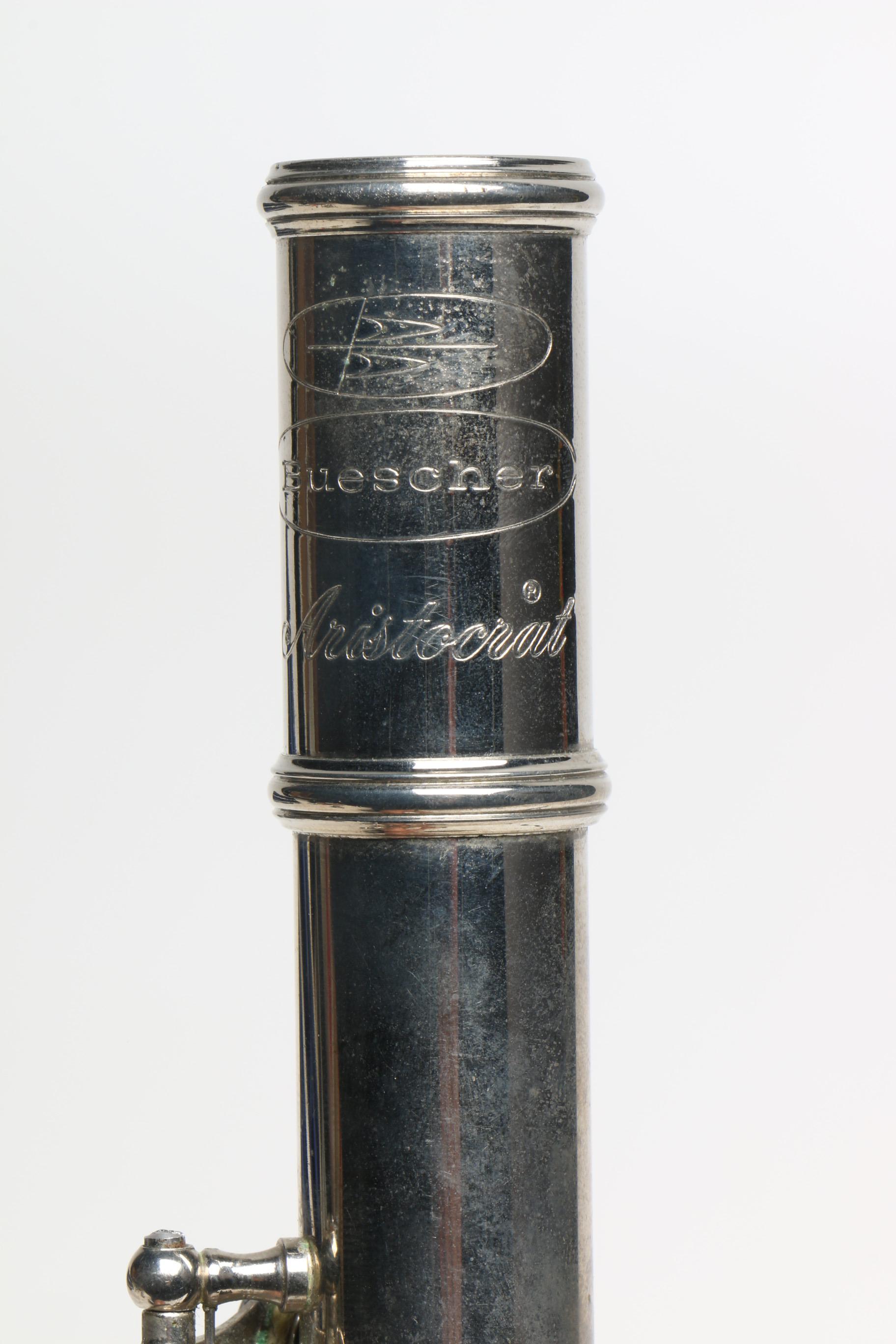 Buescher Aristocrat Flute and Hohner Harmonicas