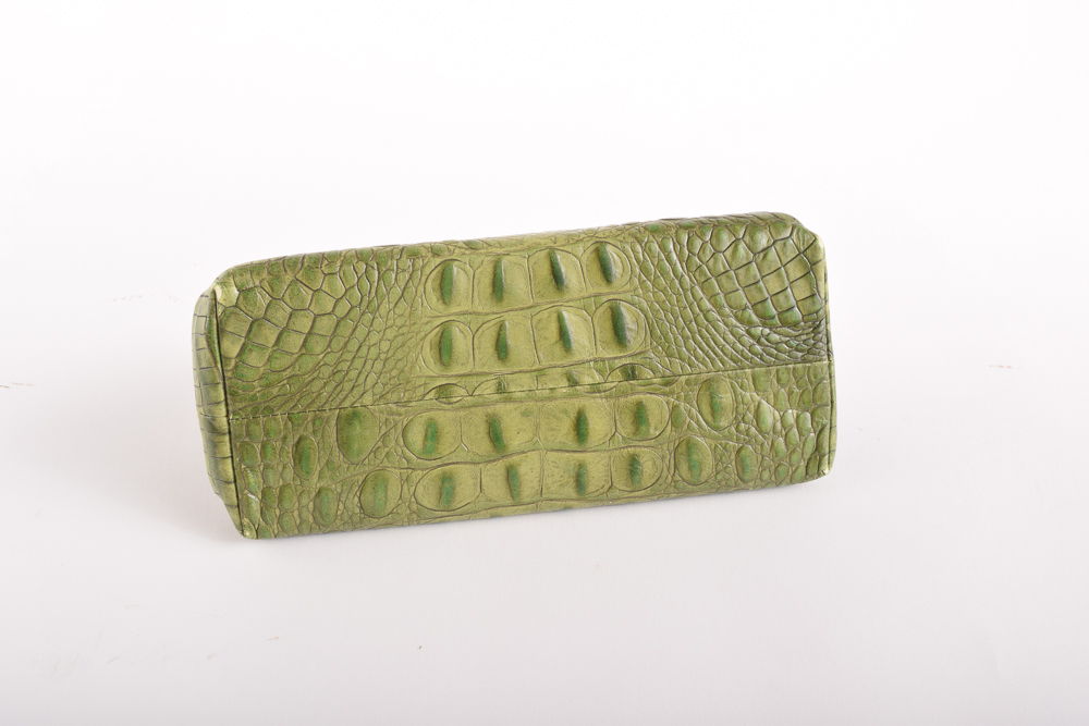 Besso Hornback Embossed Leather Frame Purse