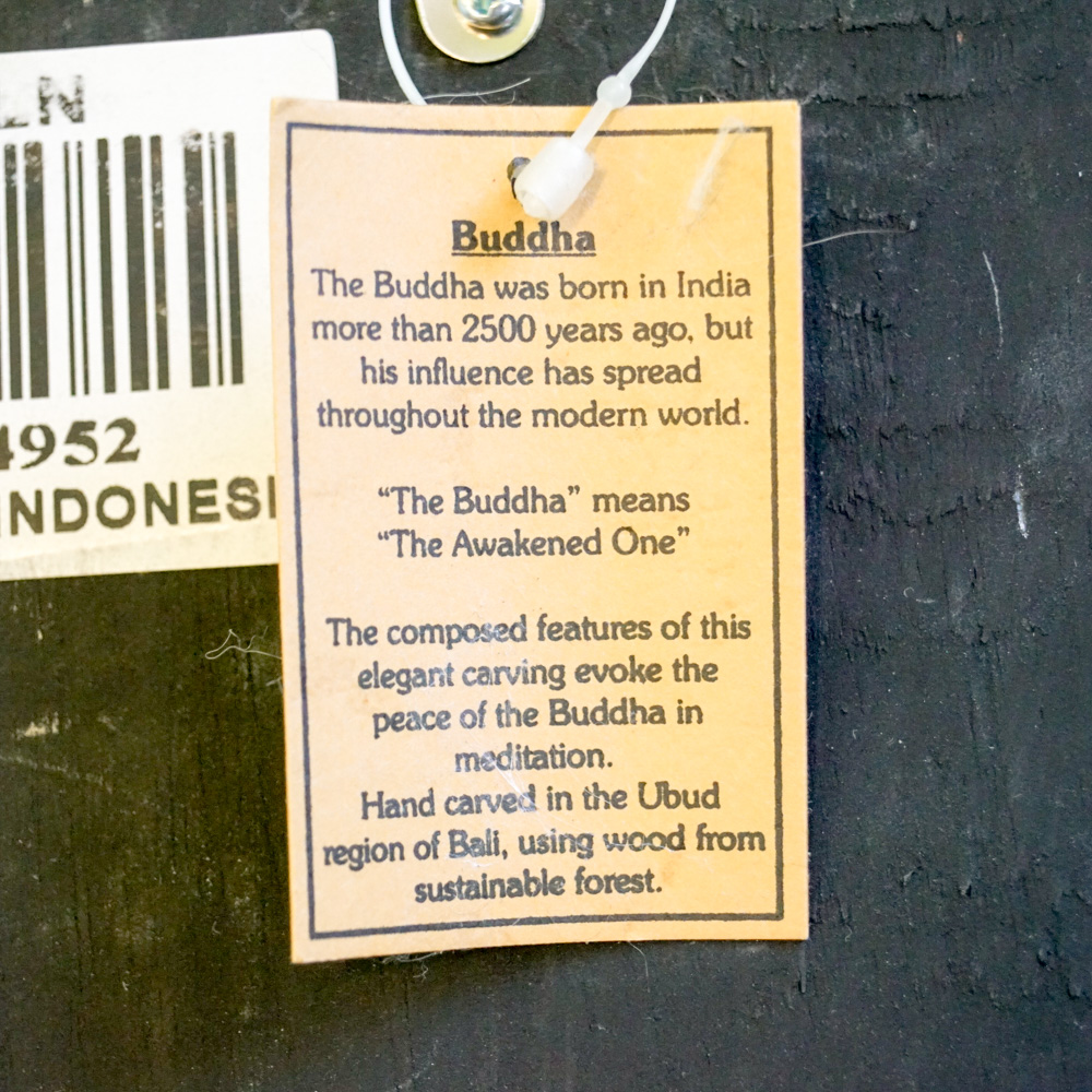 Balinese Wooden Carving of Buddha