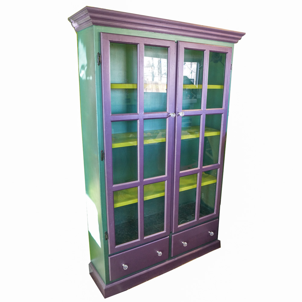 Contemporary Hand Painted Display Cabinet