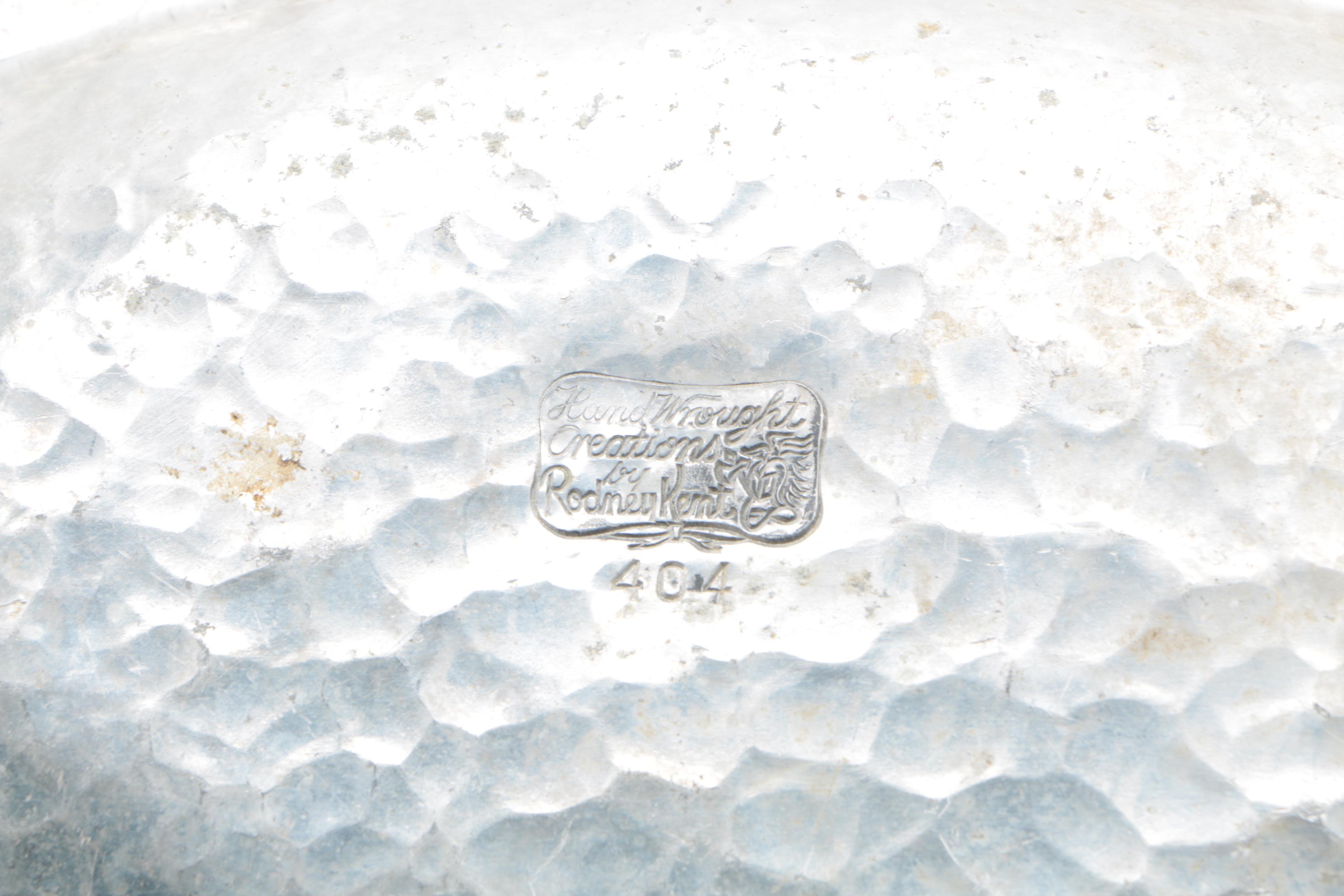 Rodney Kent and Others Hand Wrought Aluminum Servingware