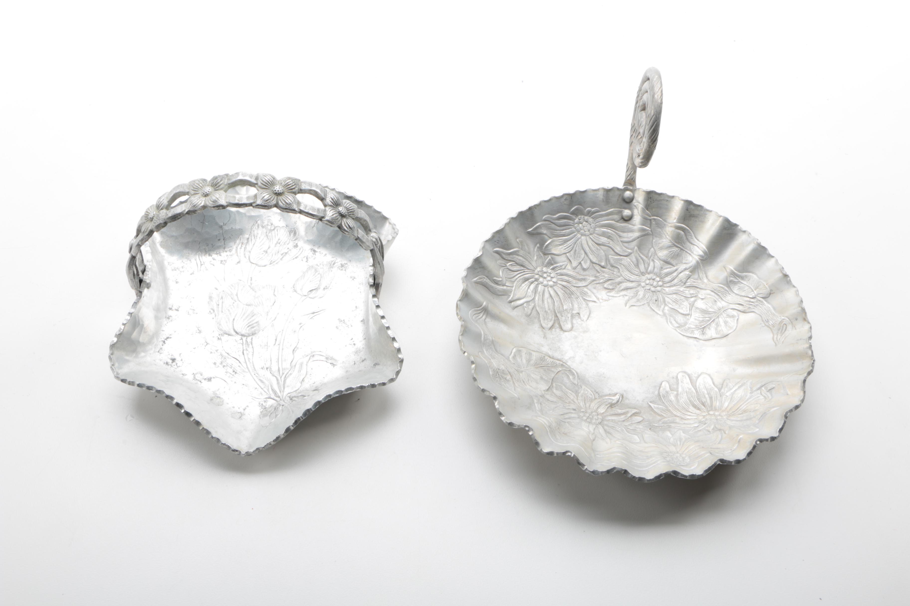 Rodney Kent and Others Hand Wrought Aluminum Servingware