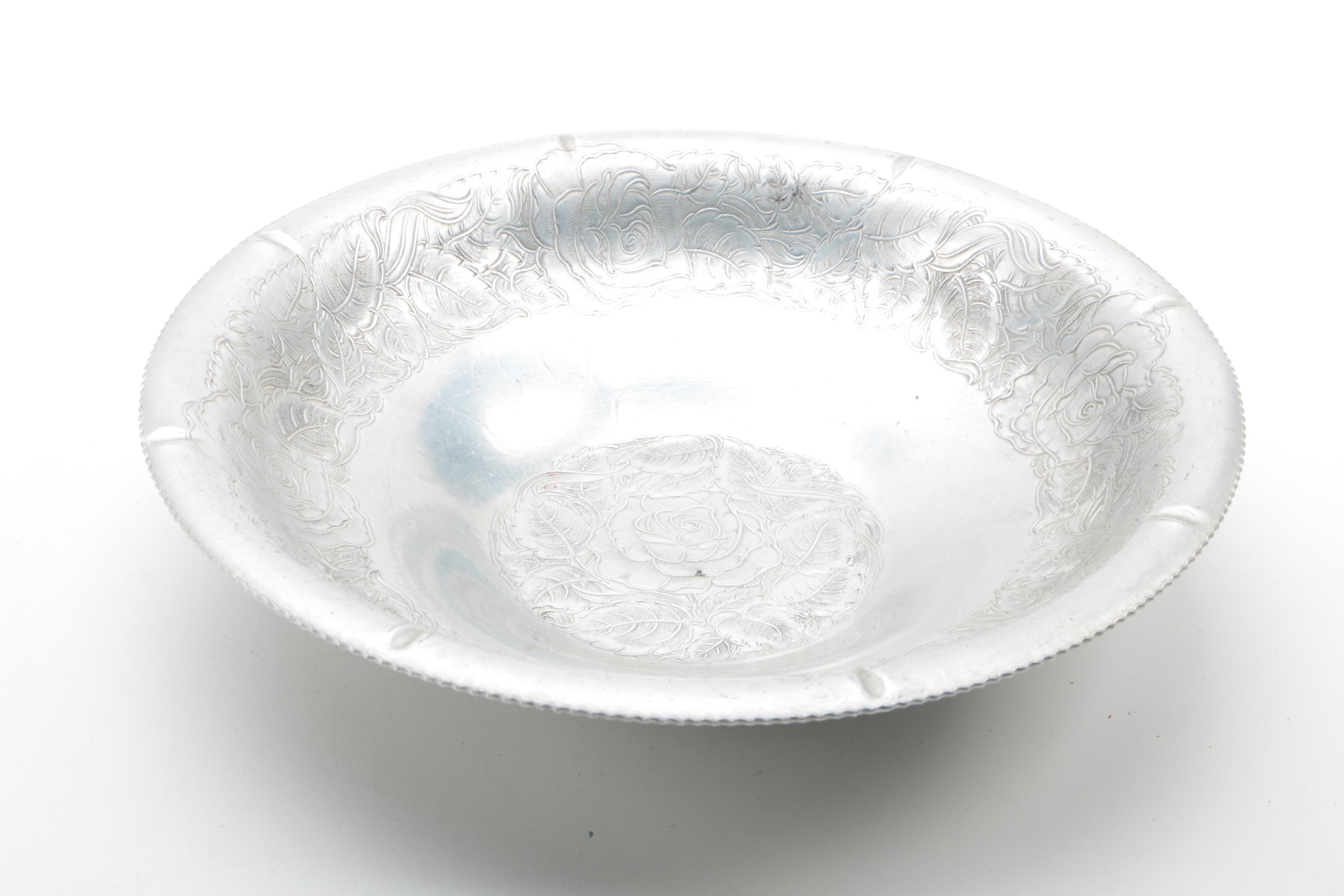 Rodney Kent and Others Hand Wrought Aluminum Servingware