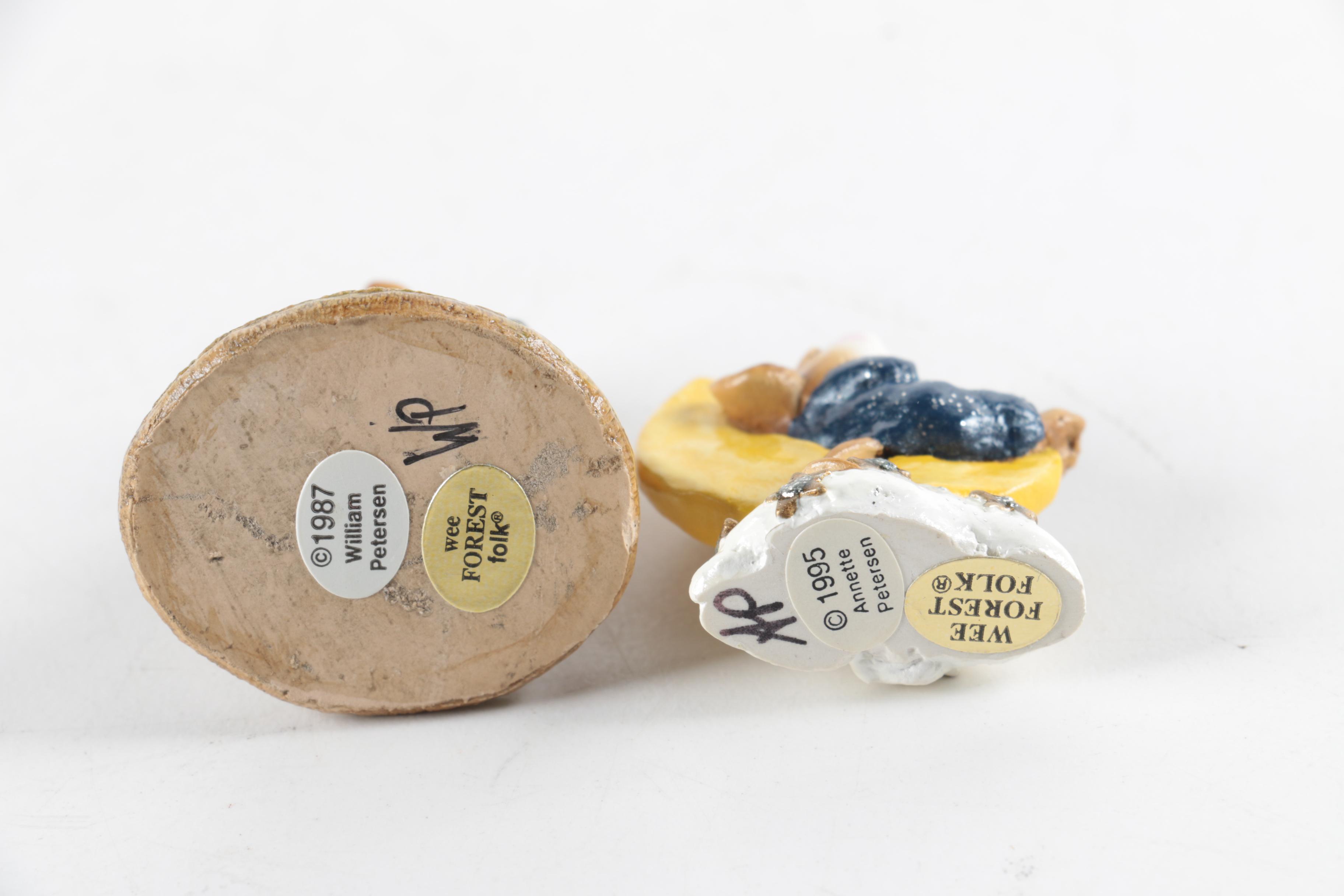 Vintage Wee Forest Folk Hand Sculpted Clay Mouse Figurines