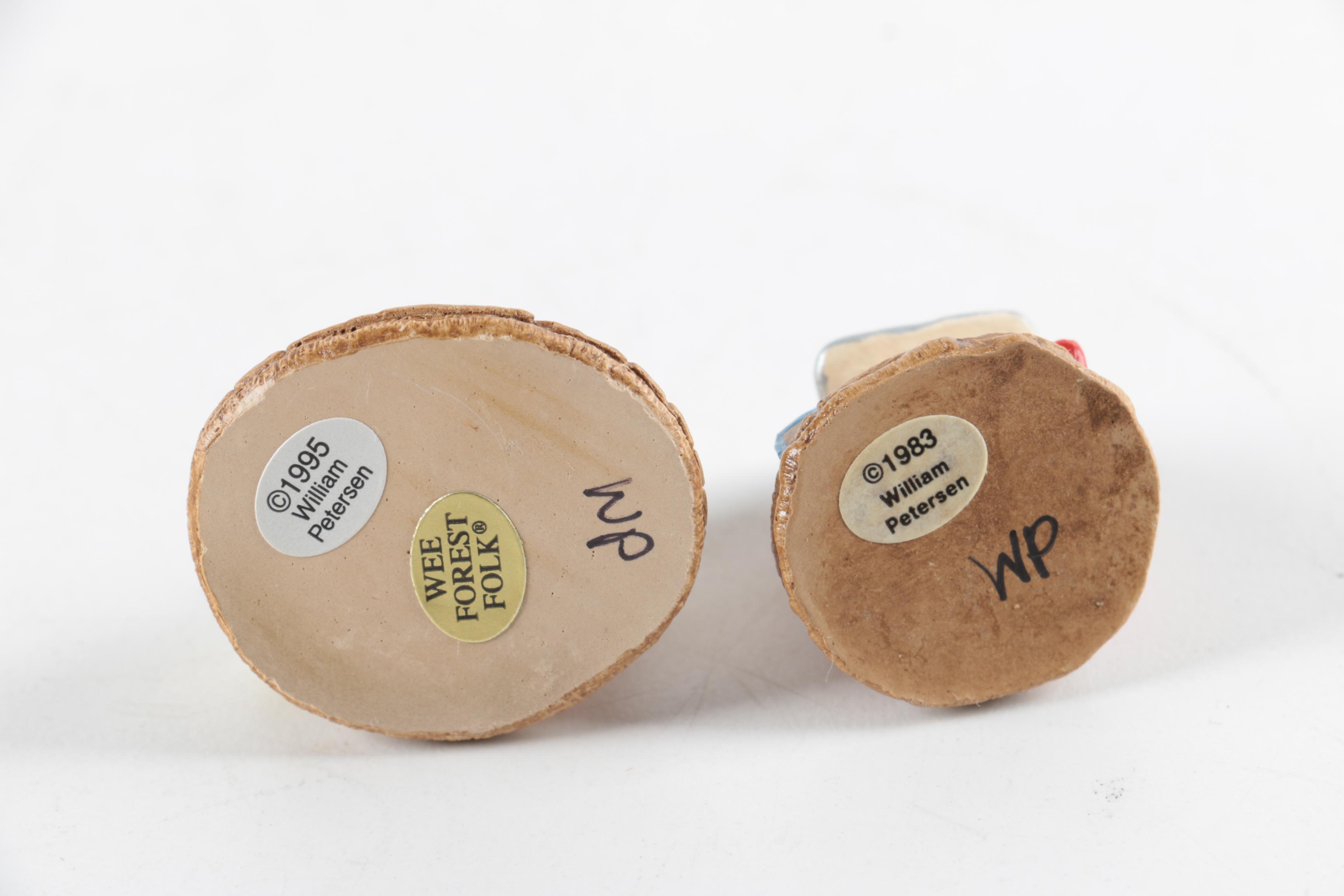 Vintage Wee Forest Folk Hand Sculpted Clay Mouse Figurines