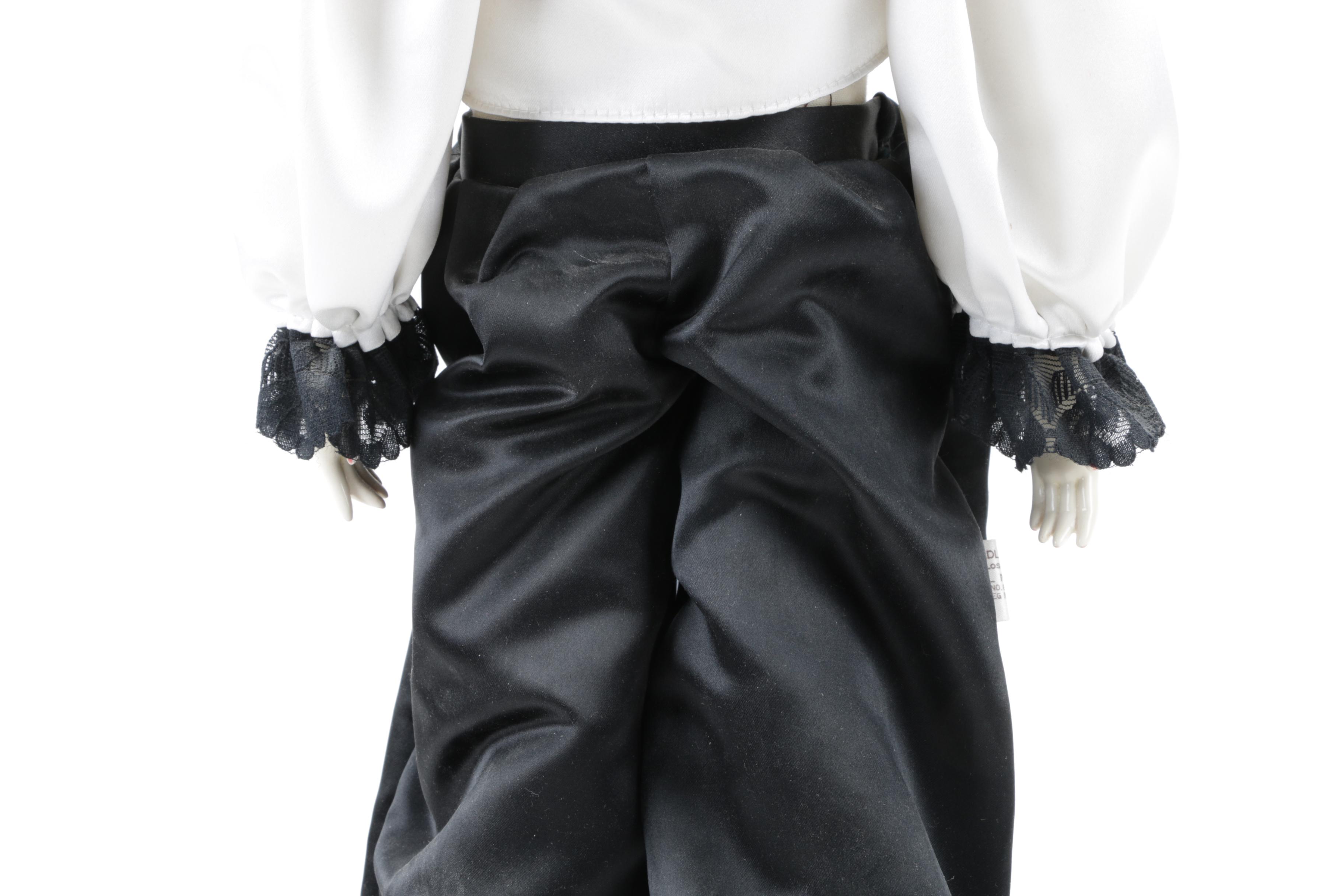 Vintage Pia Pierrot Mime and Blonde Boy Porcelain Dolls