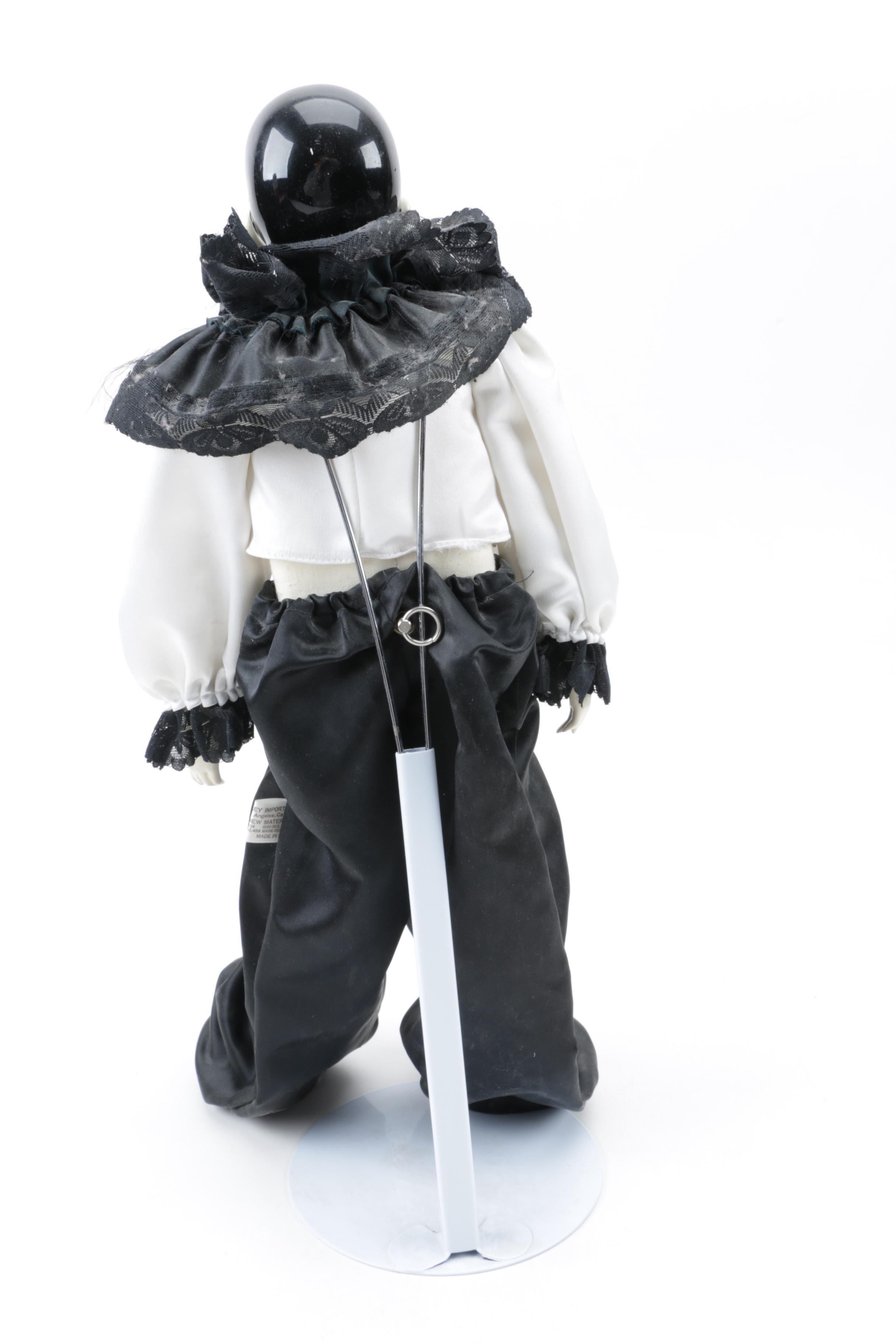 Vintage Pia Pierrot Mime and Blonde Boy Porcelain Dolls