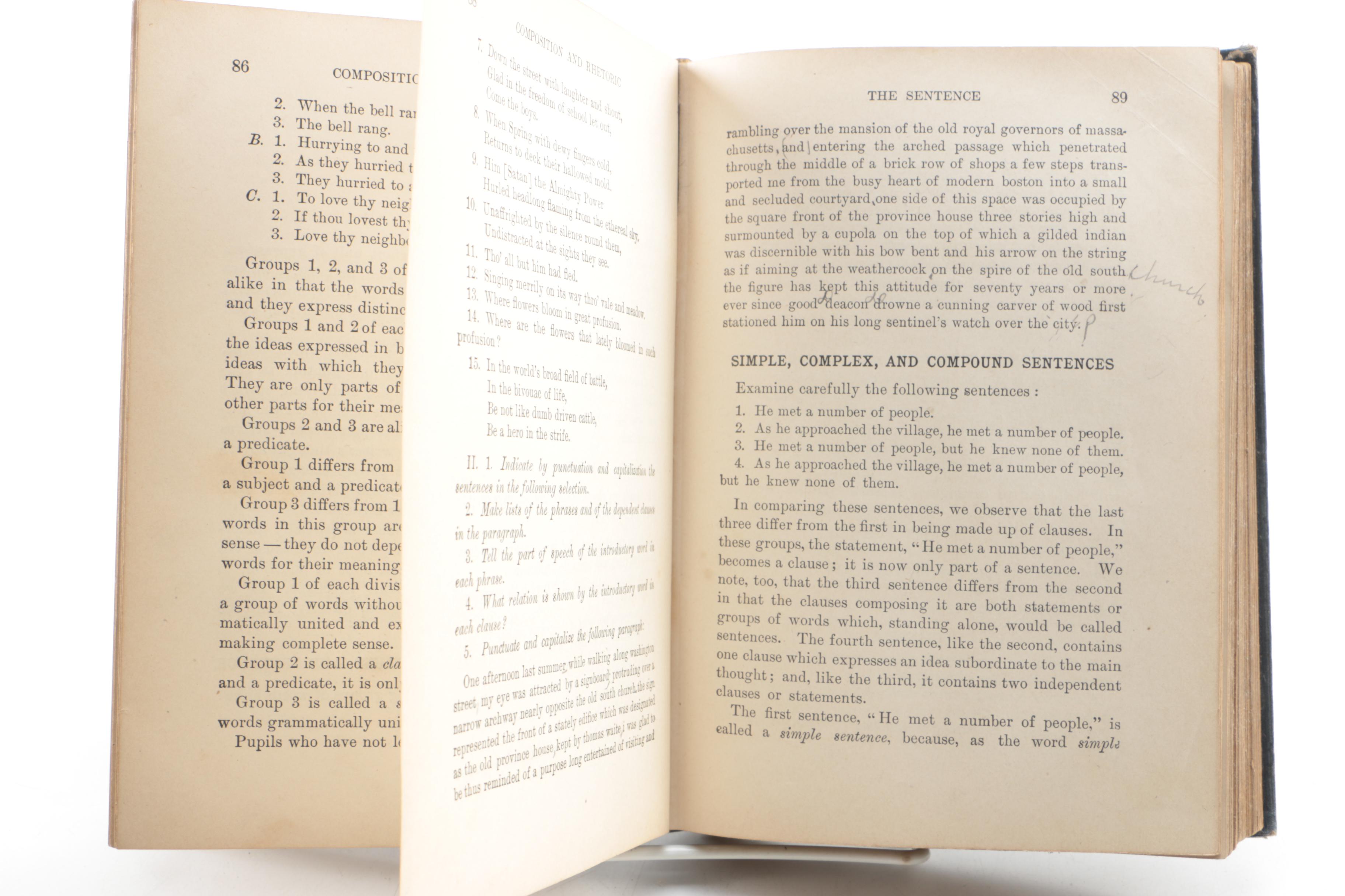 Vintage Schoolbooks Including "Physiology and Hygiene"