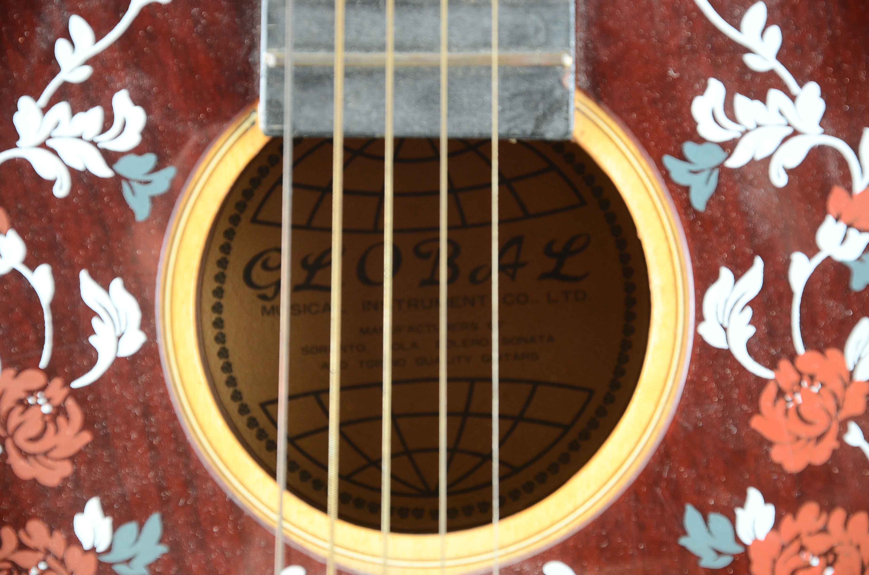 Vintage Global Acoustic Guitar