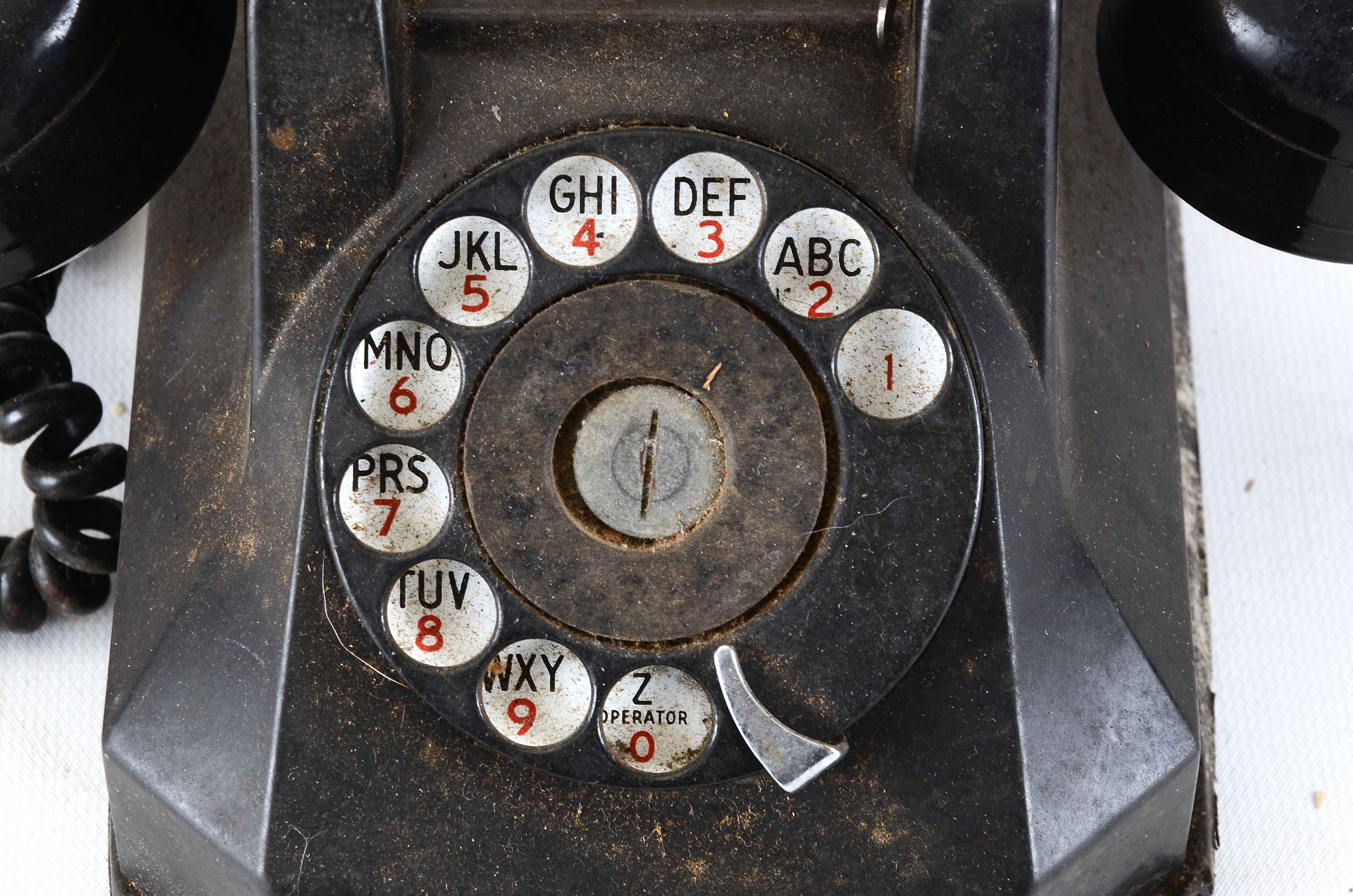 Vintage Canadian Rotary Telephone in Black