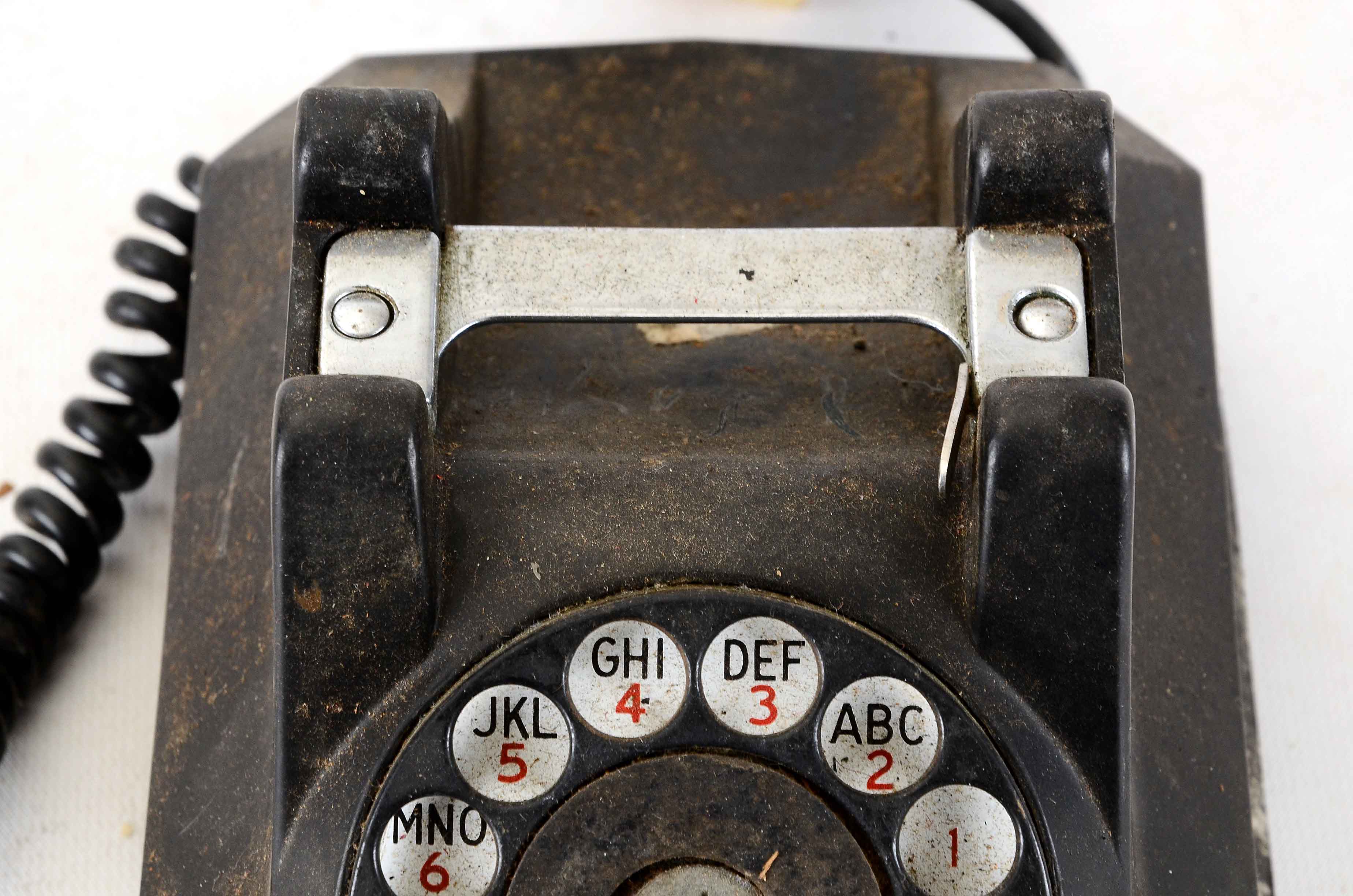 Vintage Canadian Rotary Telephone in Black