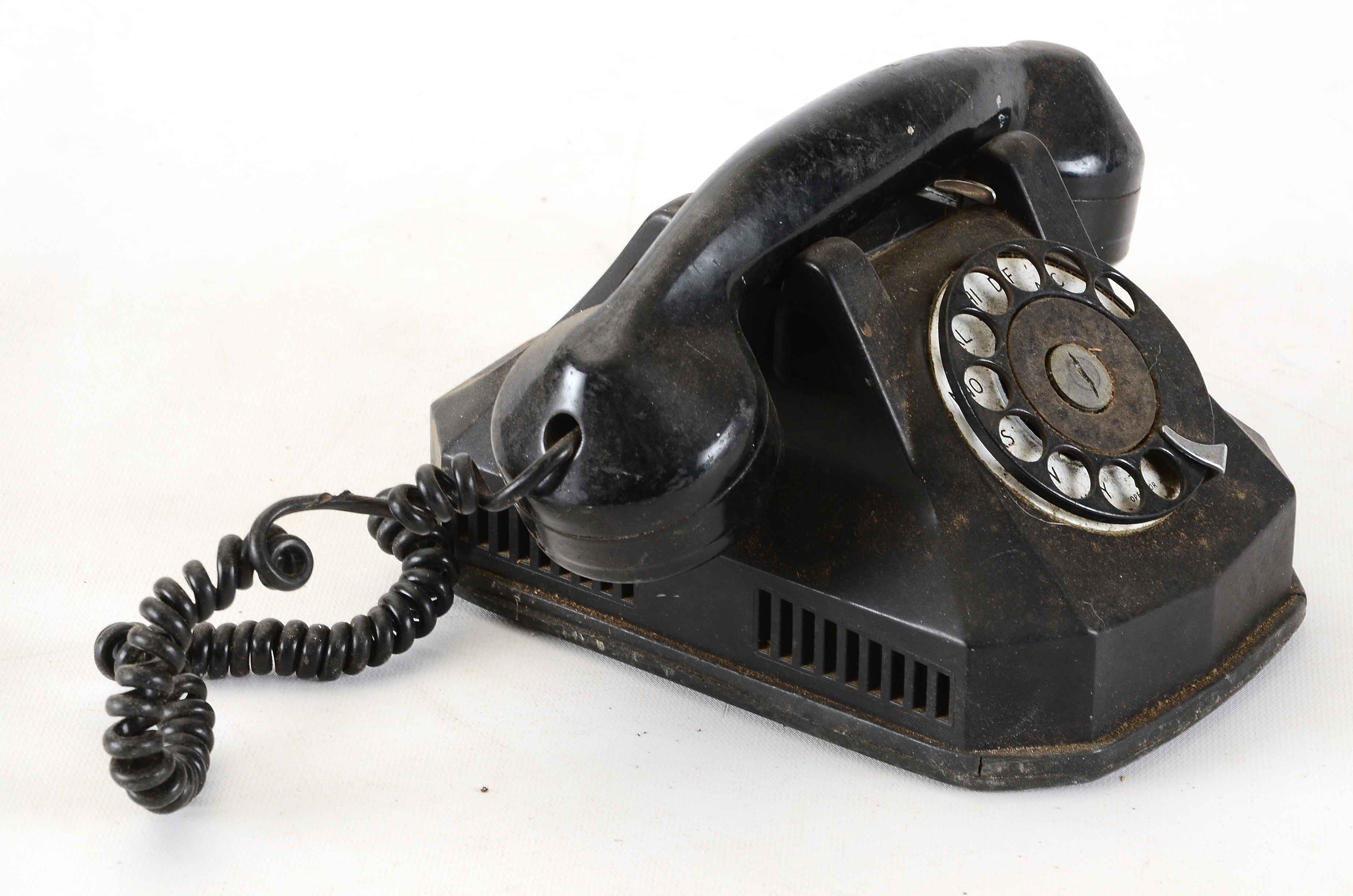 Vintage Canadian Rotary Telephone in Black