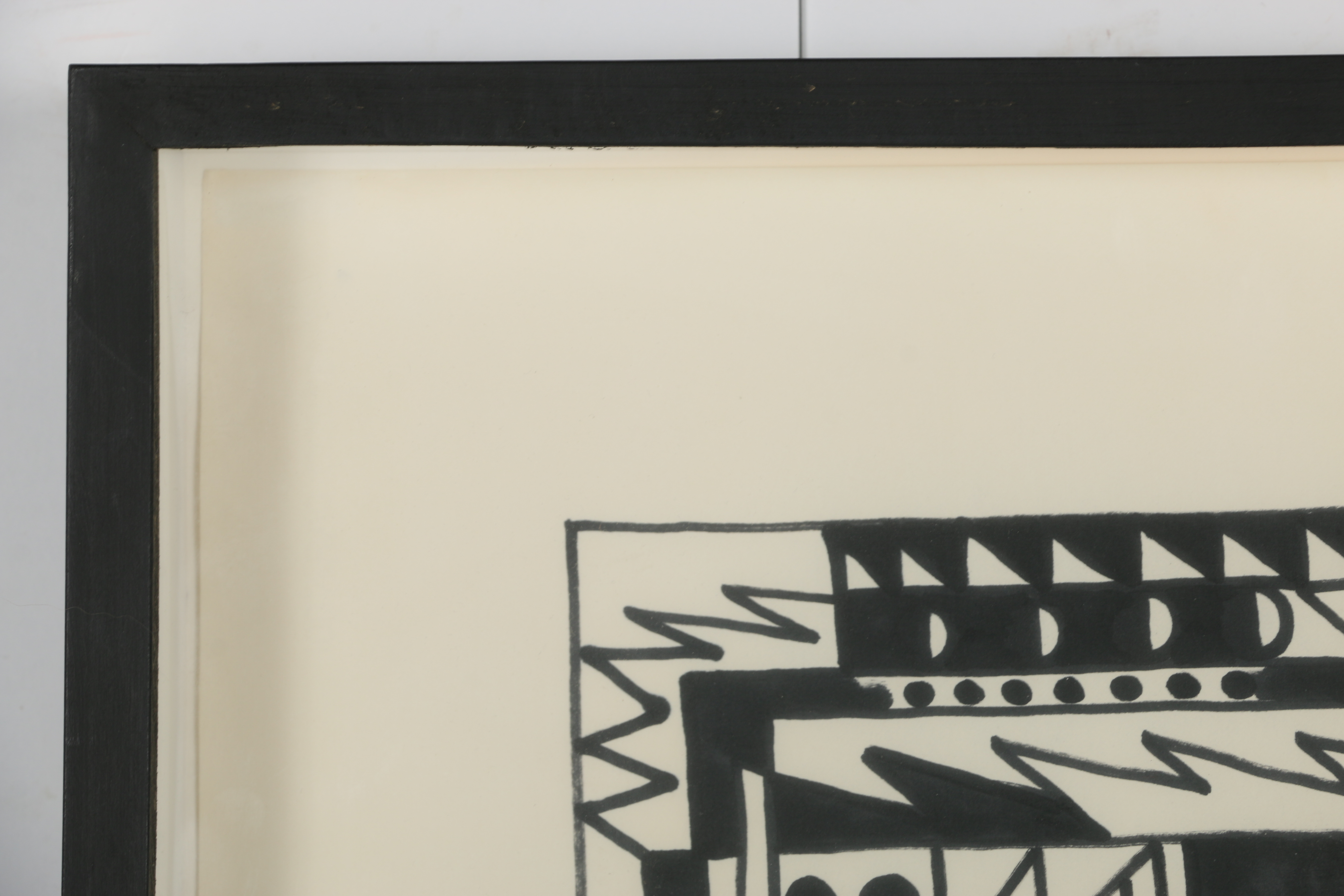 Bill Schiffer Oil Paint Marker Drawing "Seated Figure with Cigarette"