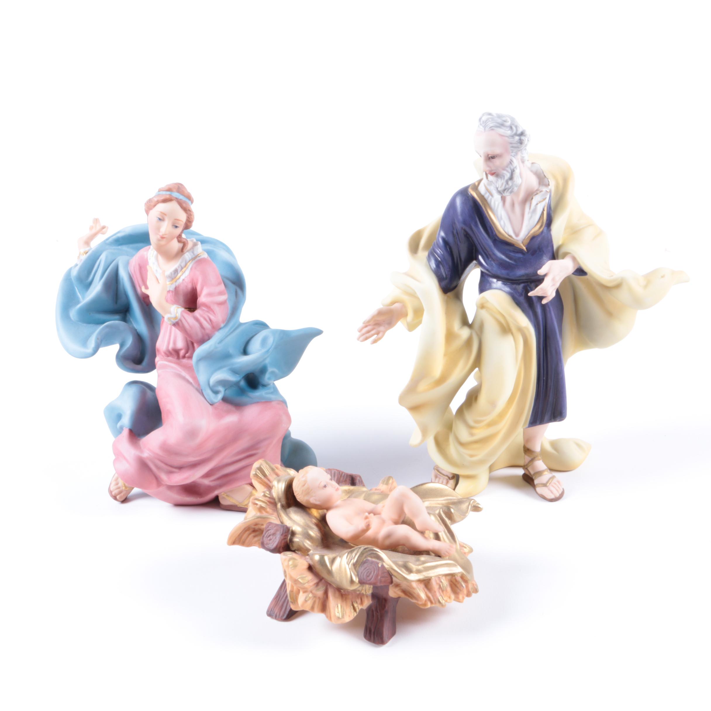 The Vatican Nativity Infant Jesus, Mary and Joseph Porcelain Figurines