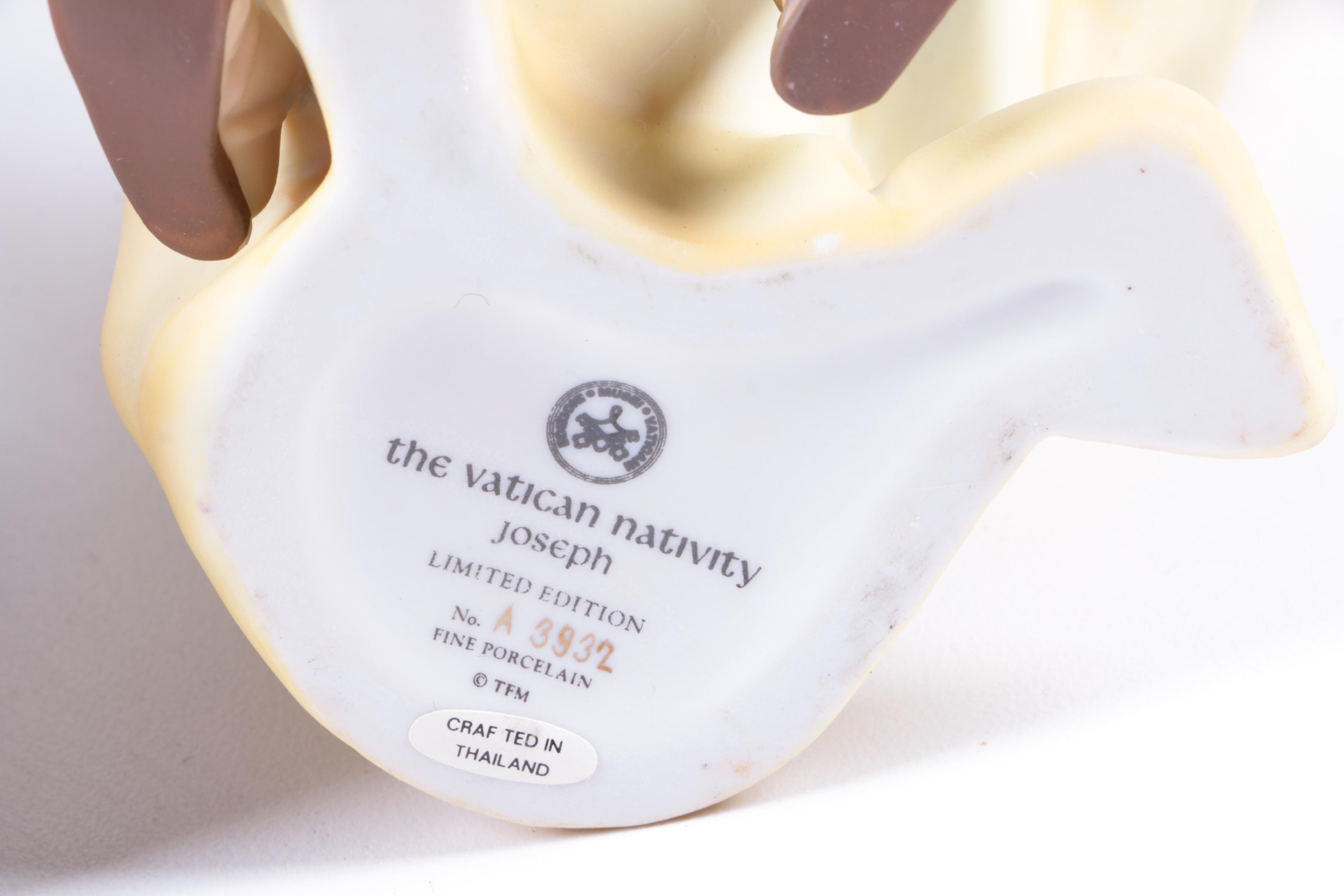 The Vatican Nativity Infant Jesus, Mary and Joseph Porcelain Figurines