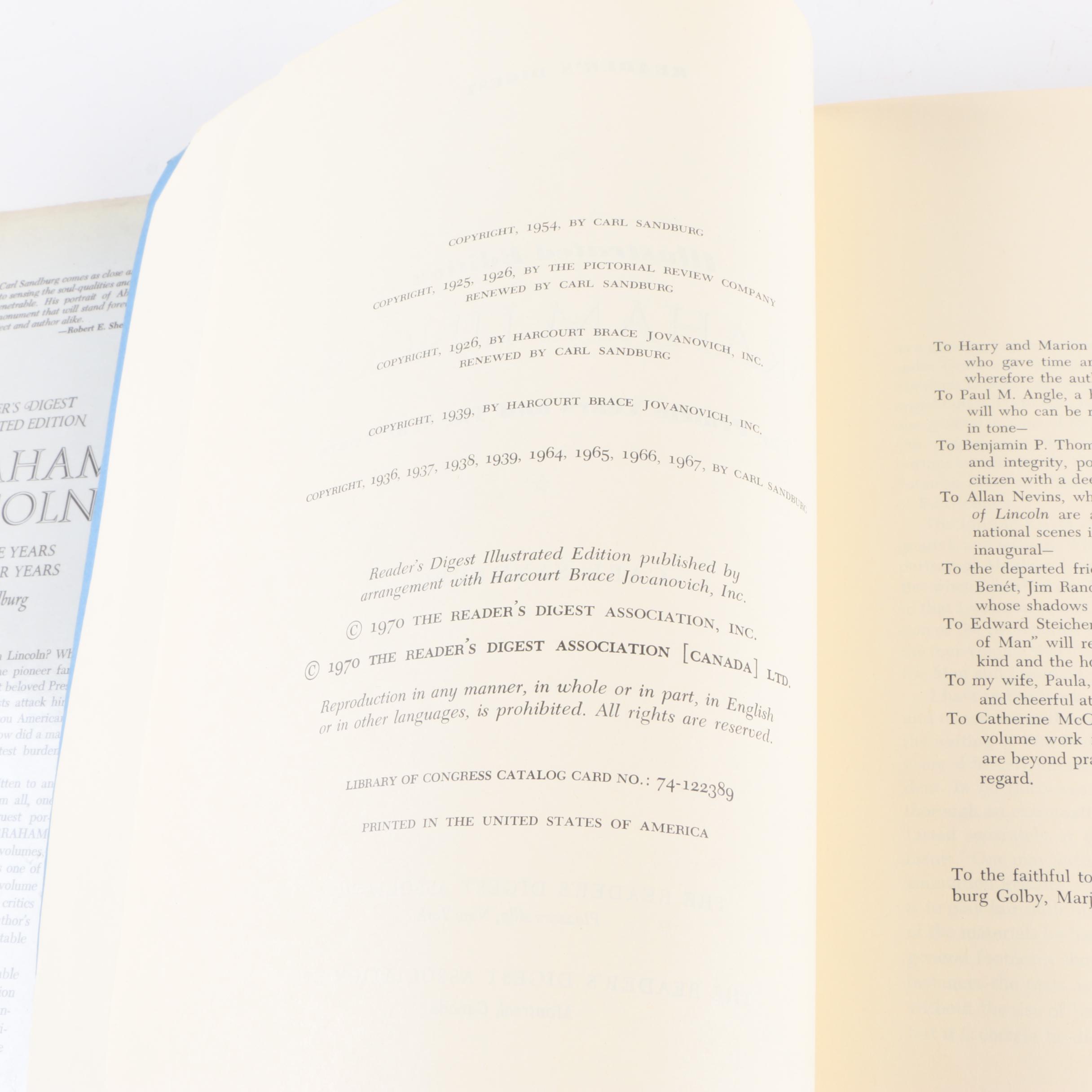 1970 Illustrated Carl Sandburg's "Abraham Lincoln" and 1976 "Spirit of '76"