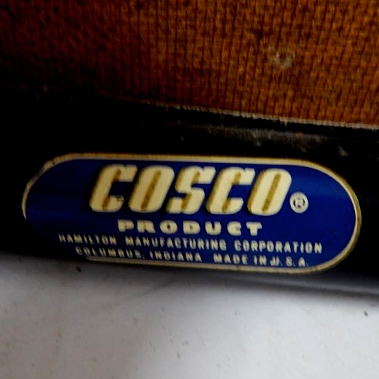 Cosco Black Folding Card Table And Four Metal Folding Chairs