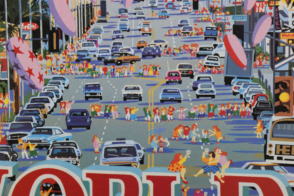 Hiro Yamagata Signed Offset Lithograph Poster "World Gym"
