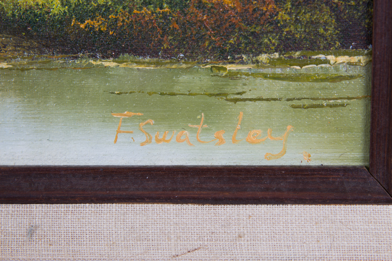 F. Swatsley Mid-Century Oil Painting on Canvas