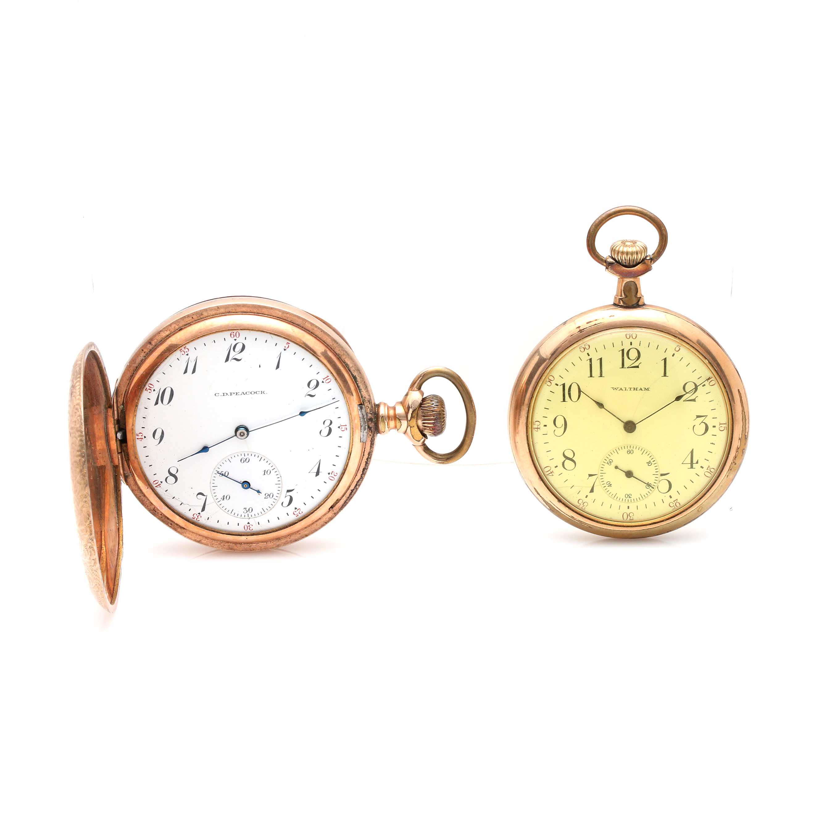 Antique Elgin National Watch Co. and Waltham Pocket Watches