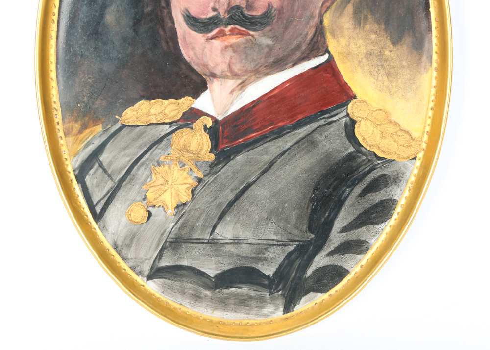 Haviland Hand Painted Porcelain Tray featuring Portrait of Kaiser Wilhelm II