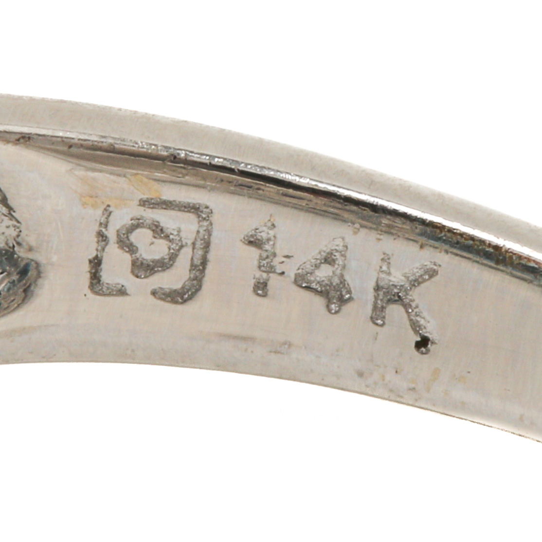 14K White Gold Gemstone Ring