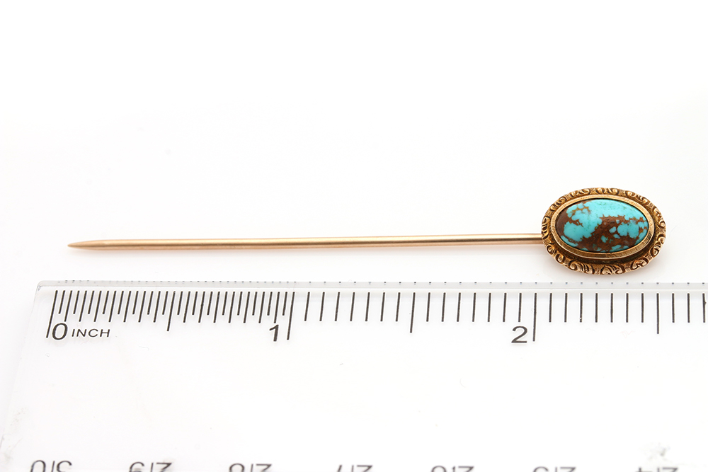 9K, 10K and 14K Yellow Gold Gemstone Stick Pins