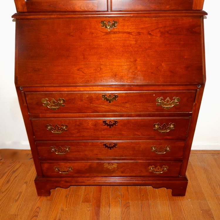 Vintage Mahogany Drop-Front Secretary By Jasper Cabinet Company