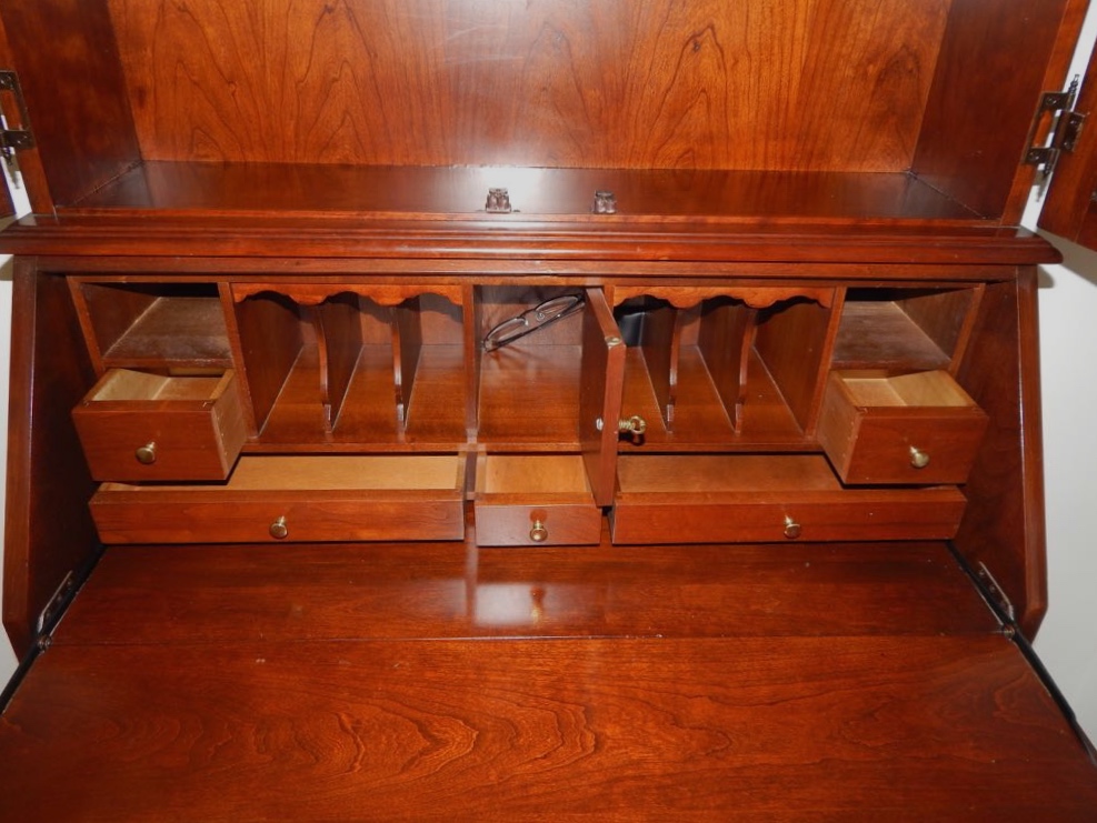 Vintage Mahogany Drop-Front Secretary By Jasper Cabinet Company