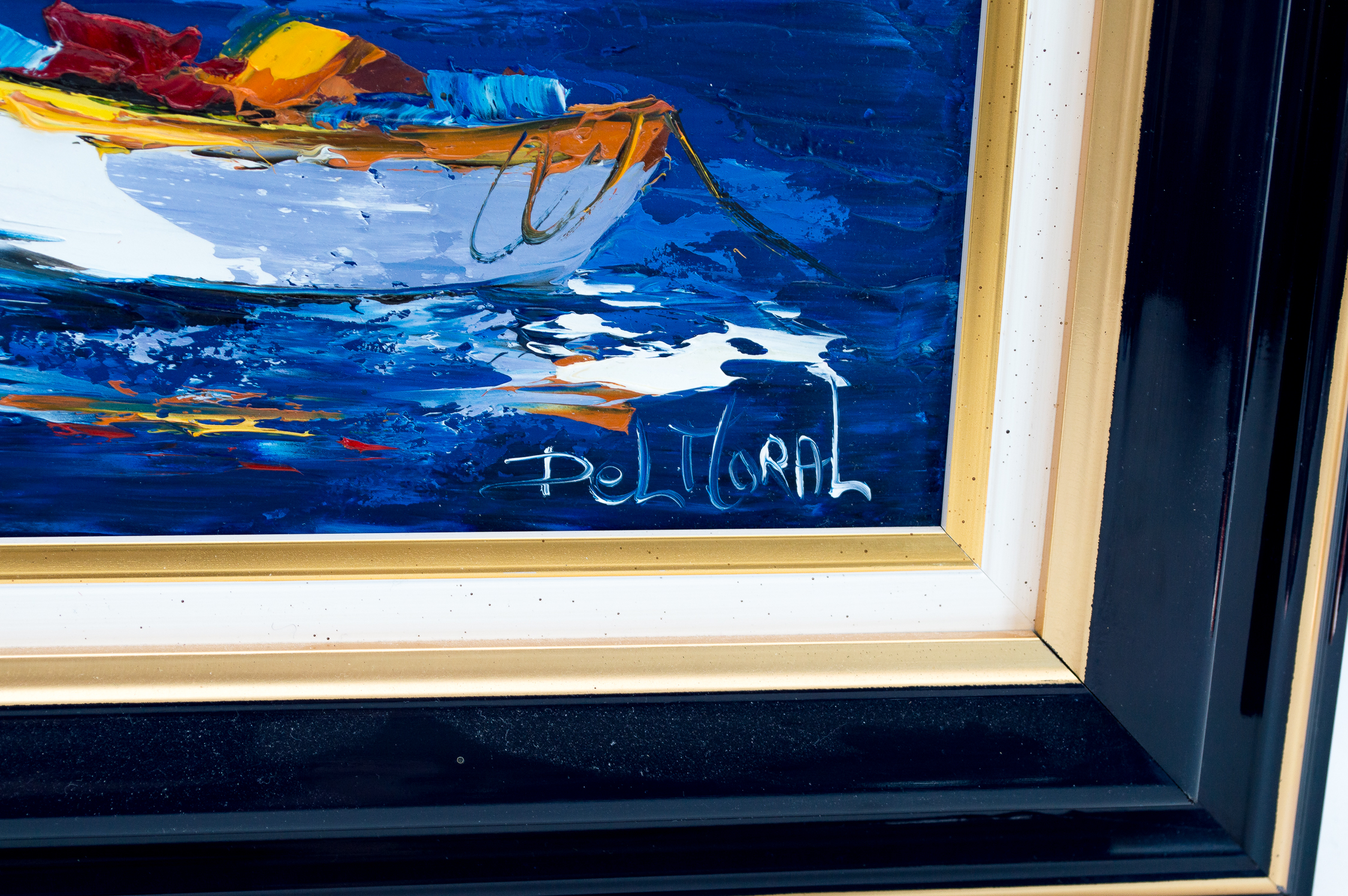 Three Acrylic Paintings on Canvas by Victor Bassi, Isabelle Del Moral, and Megly