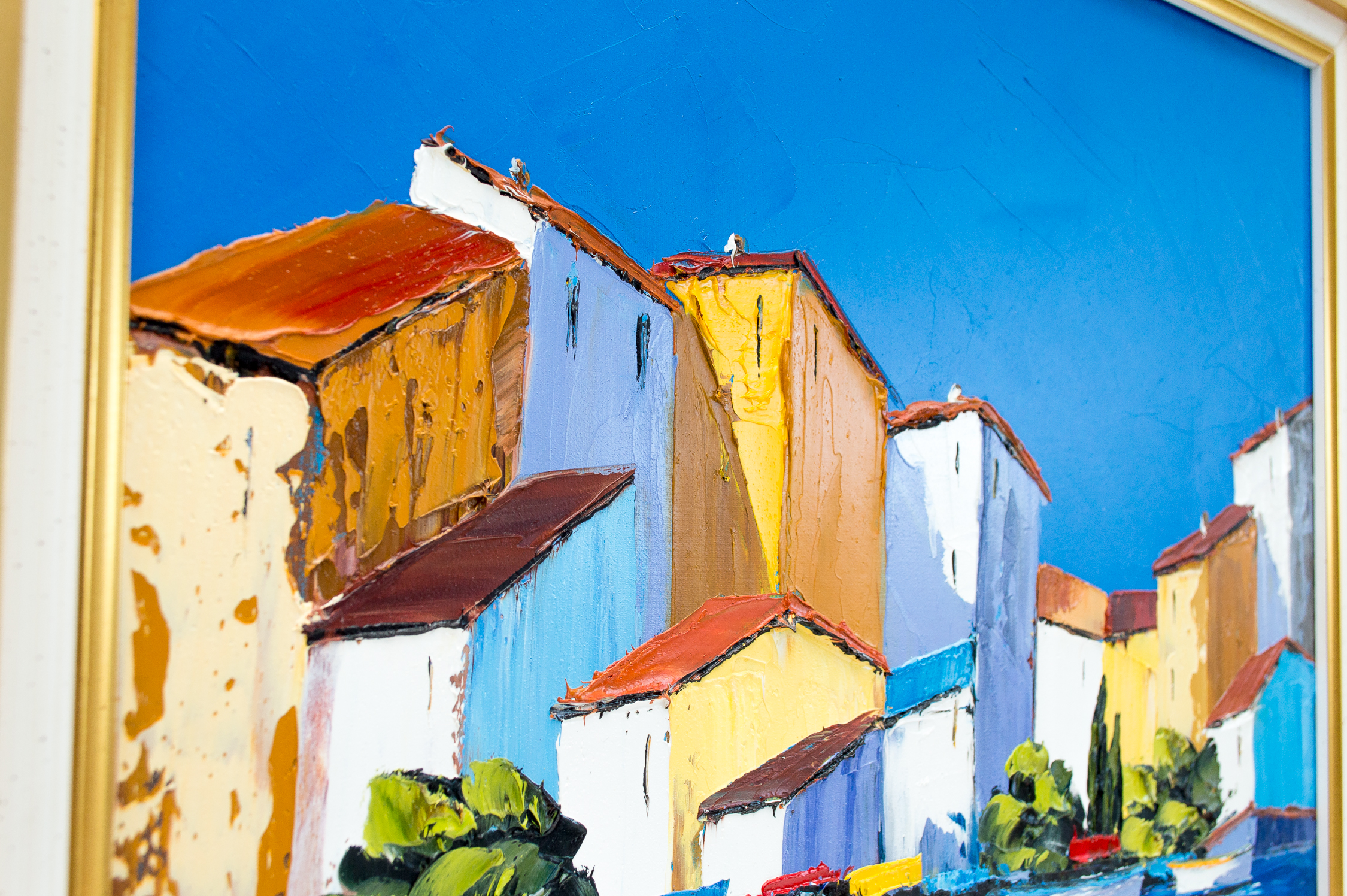 Three Acrylic Paintings on Canvas by Victor Bassi, Isabelle Del Moral, and Megly