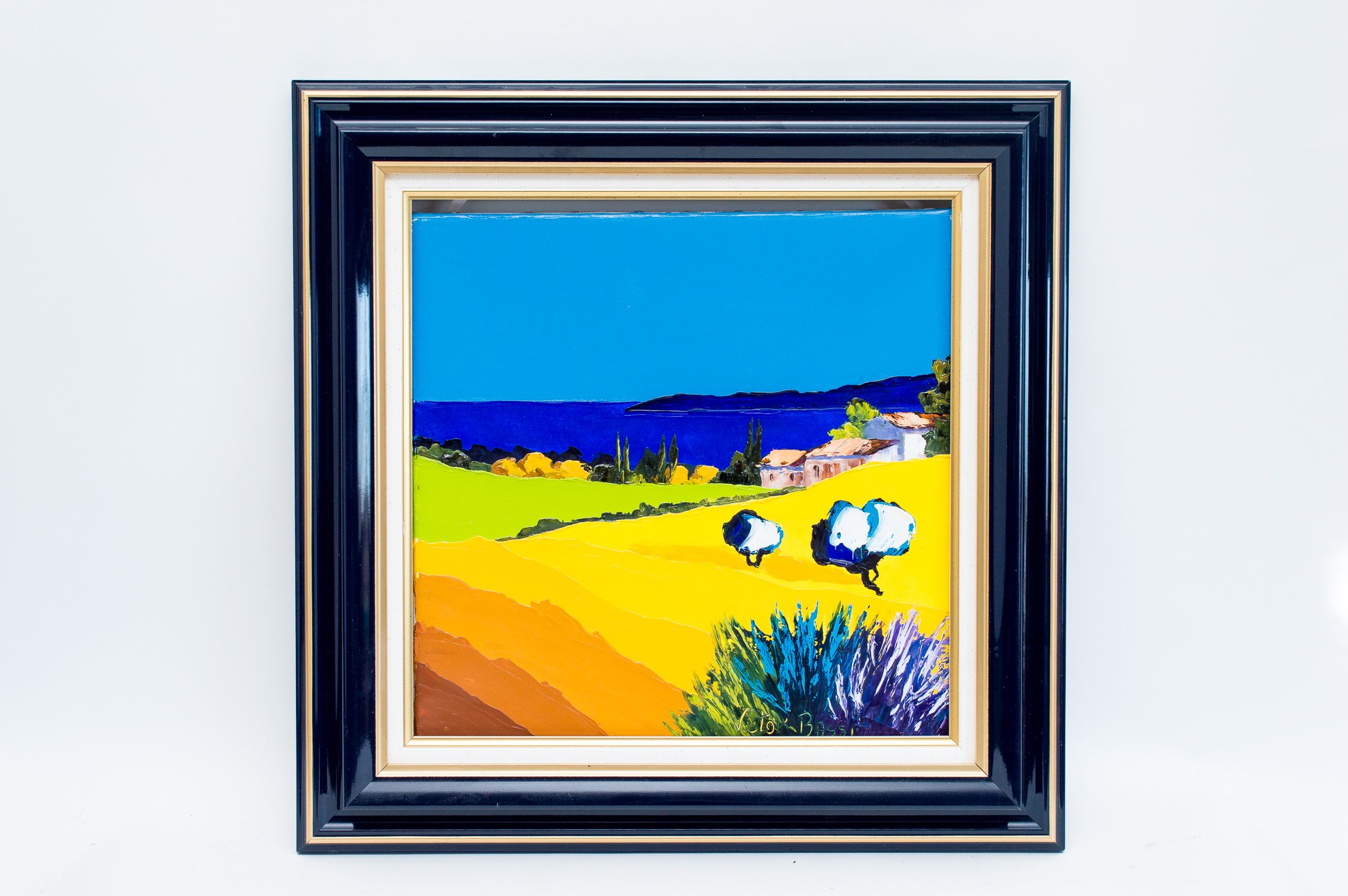 Three Acrylic Paintings on Canvas by Victor Bassi, Isabelle Del Moral, and Megly