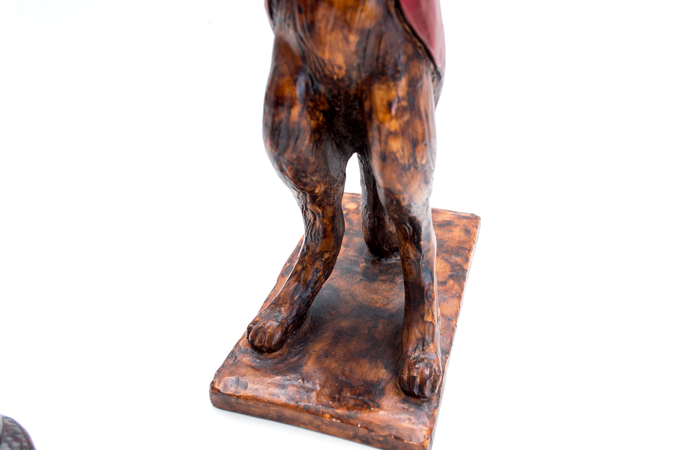 Vintage Bill Huebbe Fox & Bear Candle Holders