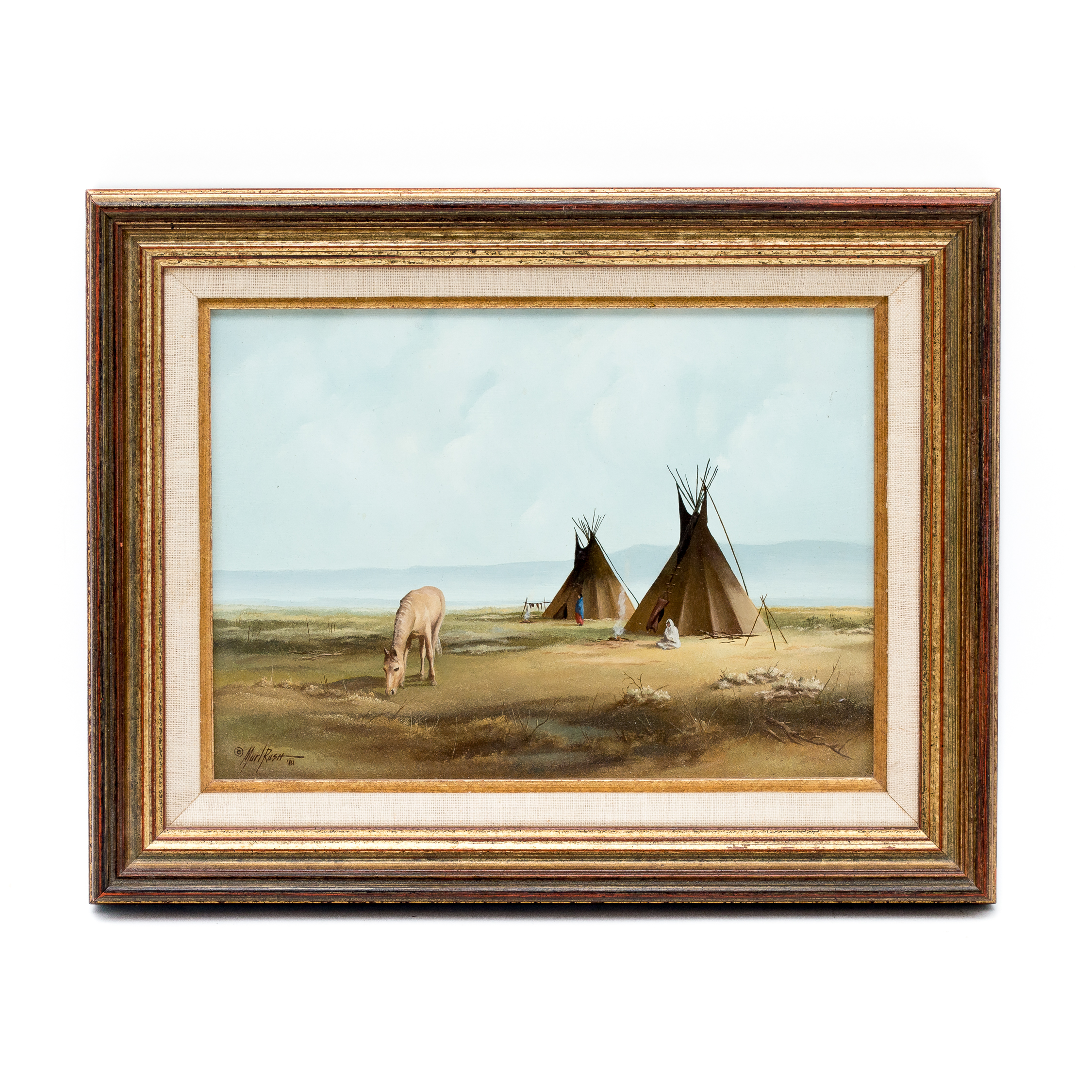 Murl H. Rush 1981 Original Tempera Painting on Board