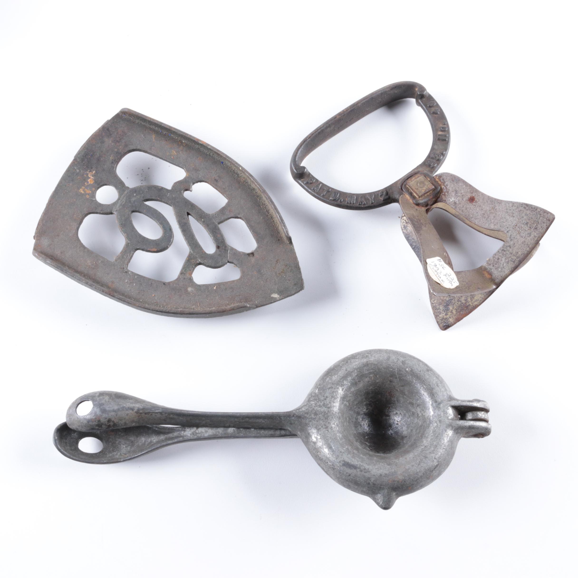 Antique Cast Metal Utensils