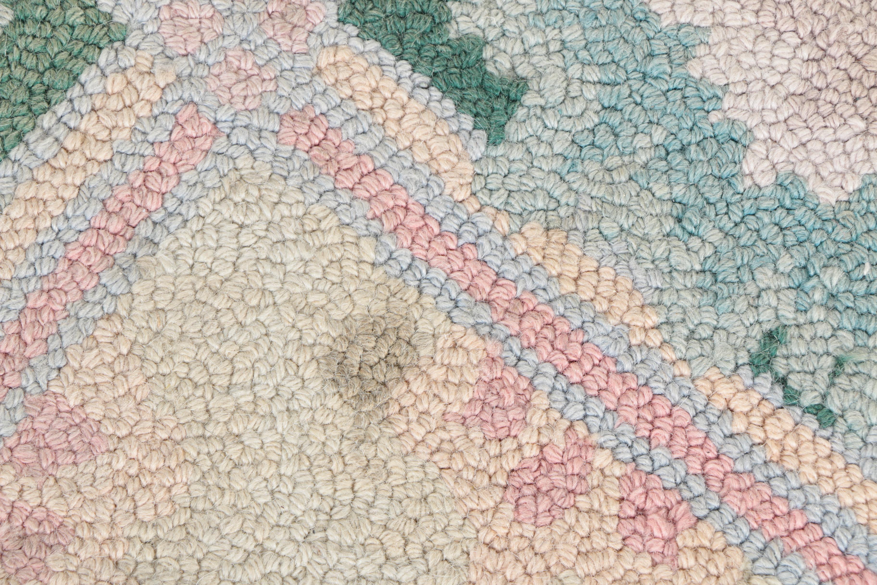 Hand-Hooked Wool Floral Area Rug