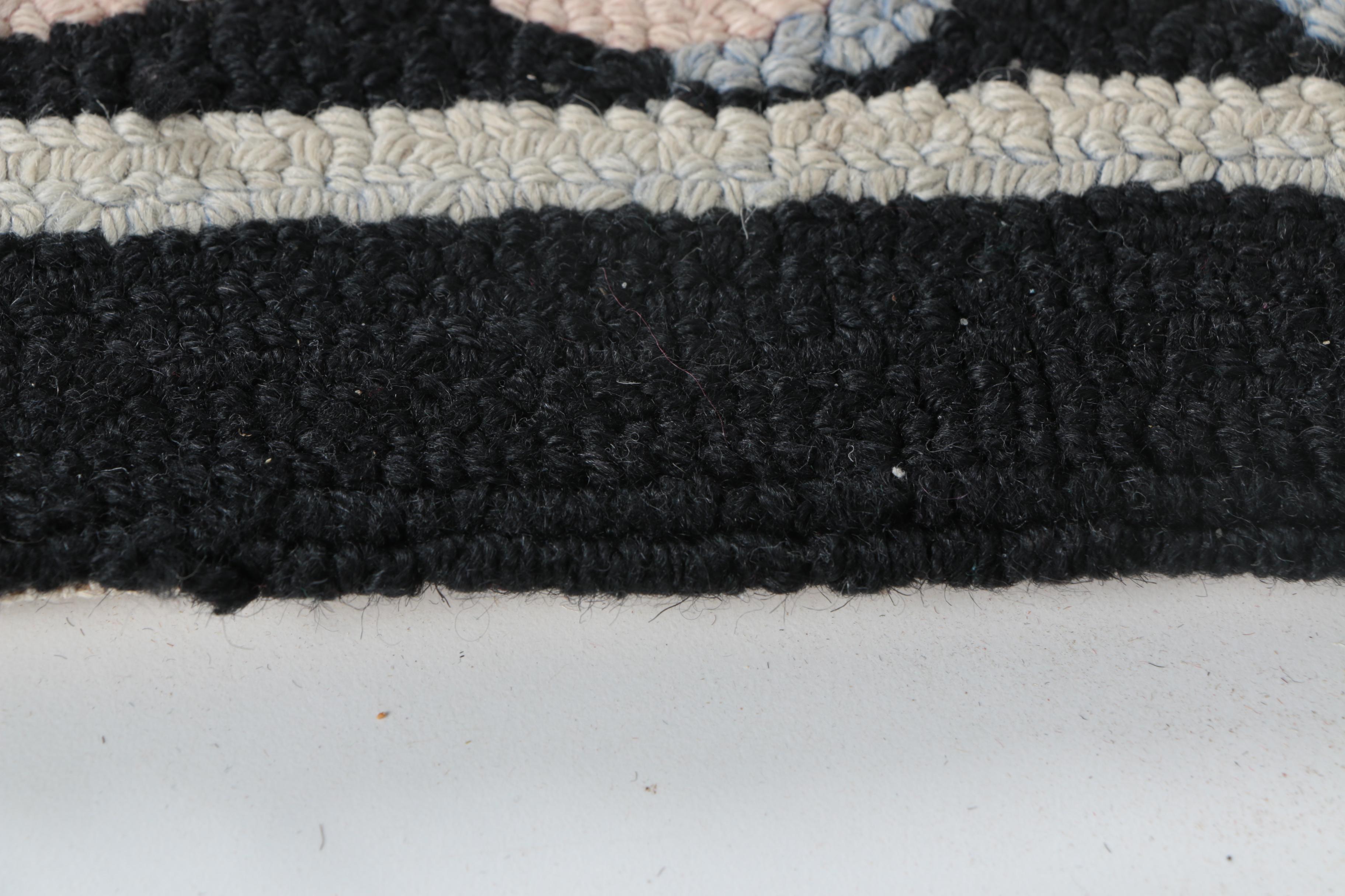 Hand-Hooked Wool Floral Area Rug