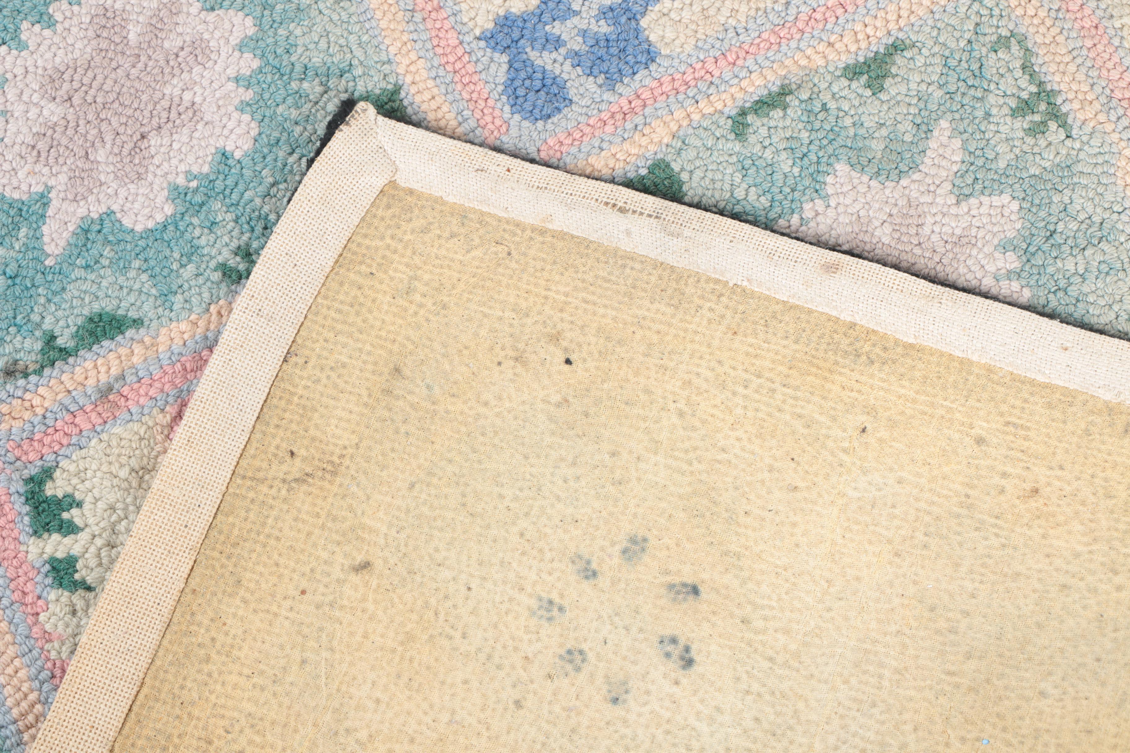 Hand-Hooked Wool Floral Area Rug