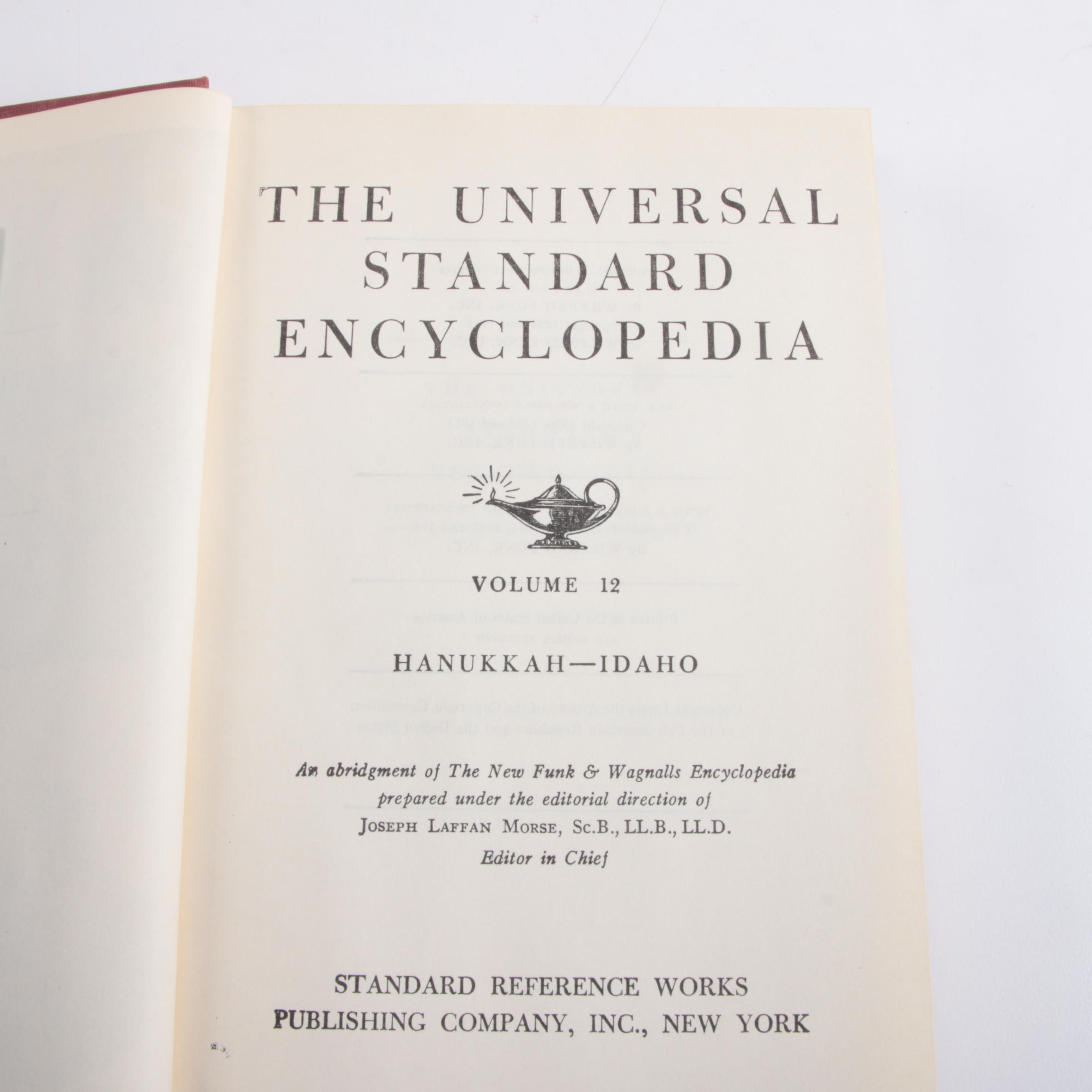 Twenty-Four Volumes of the 1958 "Universal Standard Encyclopedia"