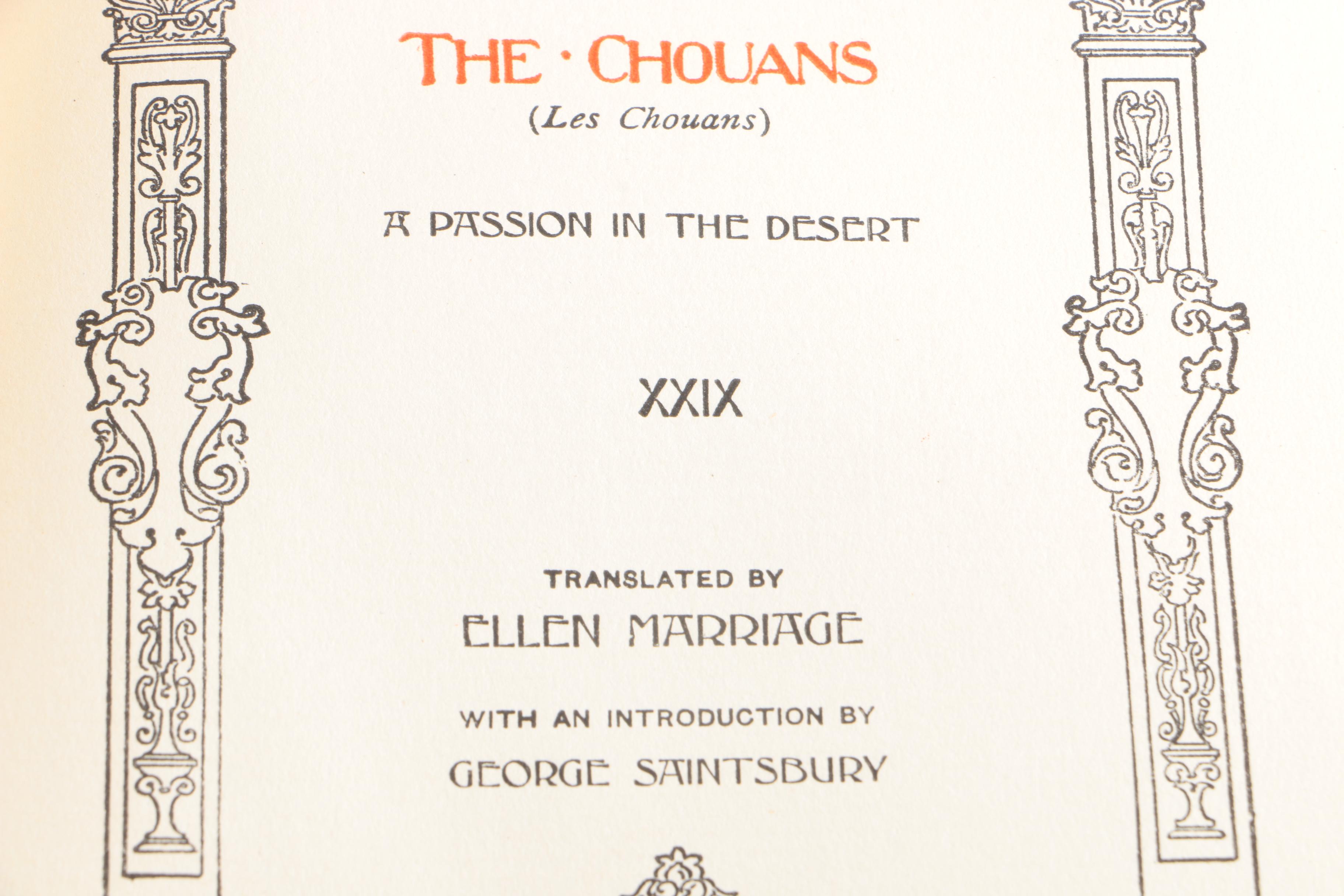 1901 "The Works of Honoré de Balzac" in Twenty-Two Volumes