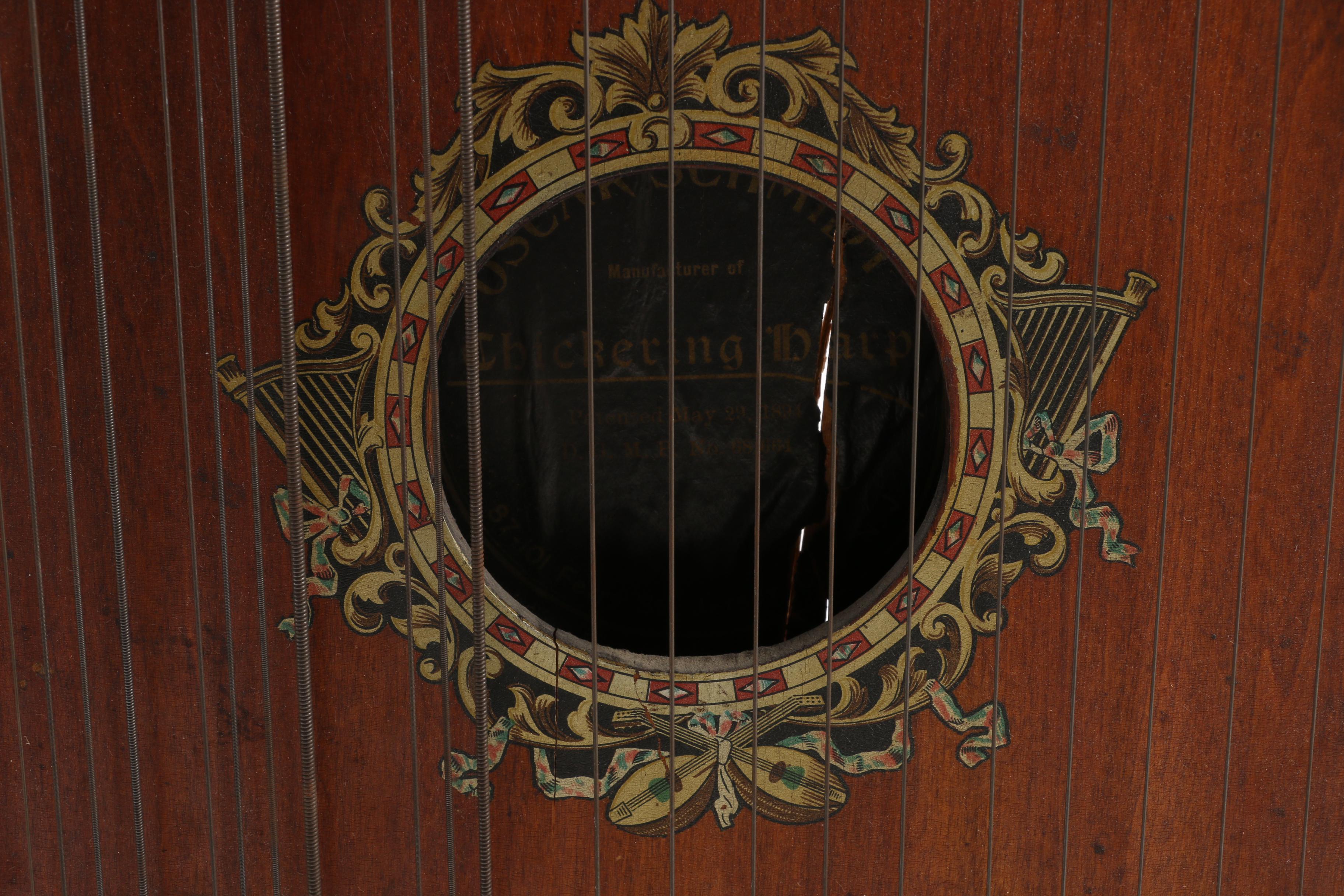 Antique "Special Niagara Model" Oscar Schmidt Chickering Harp