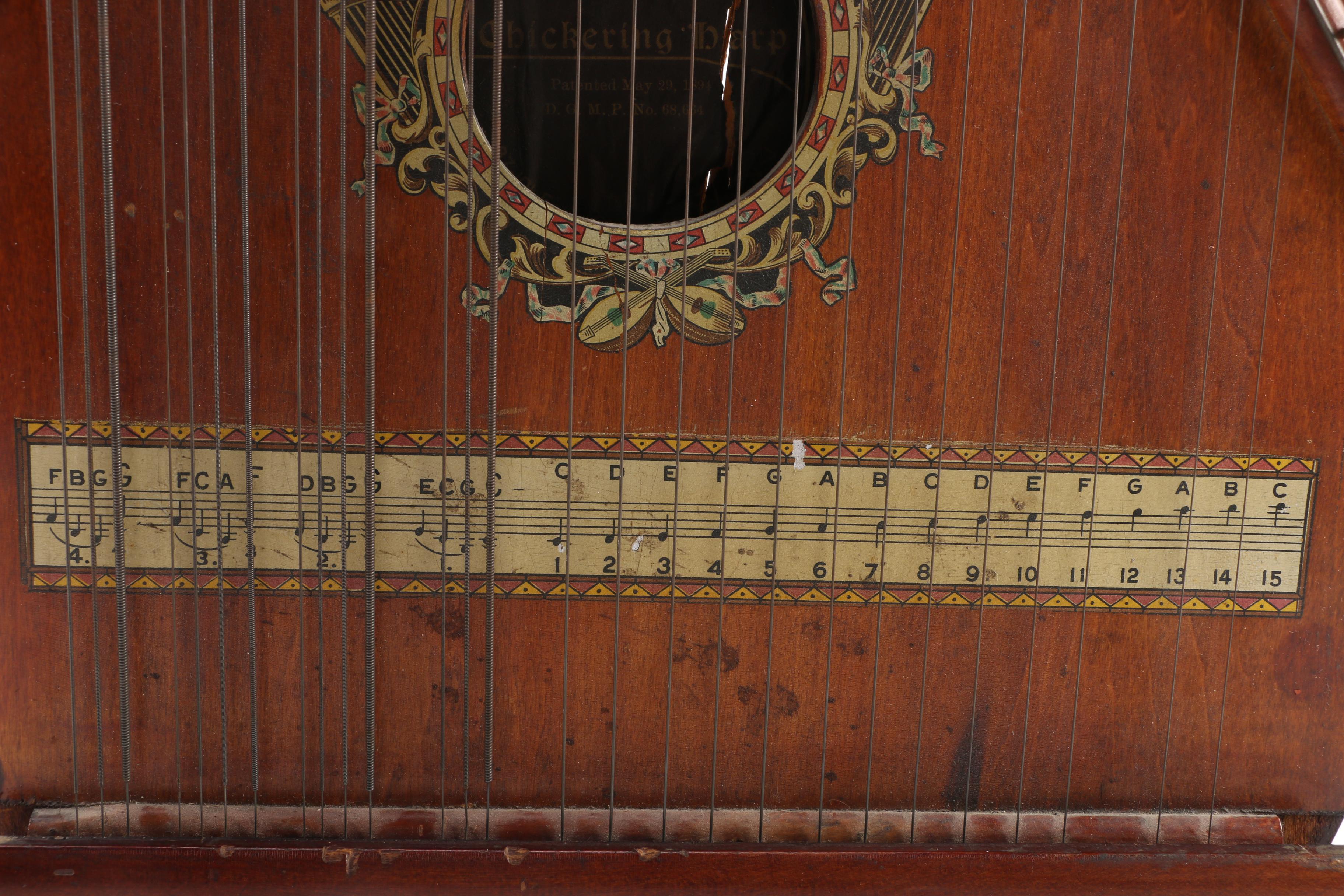 Antique "Special Niagara Model" Oscar Schmidt Chickering Harp